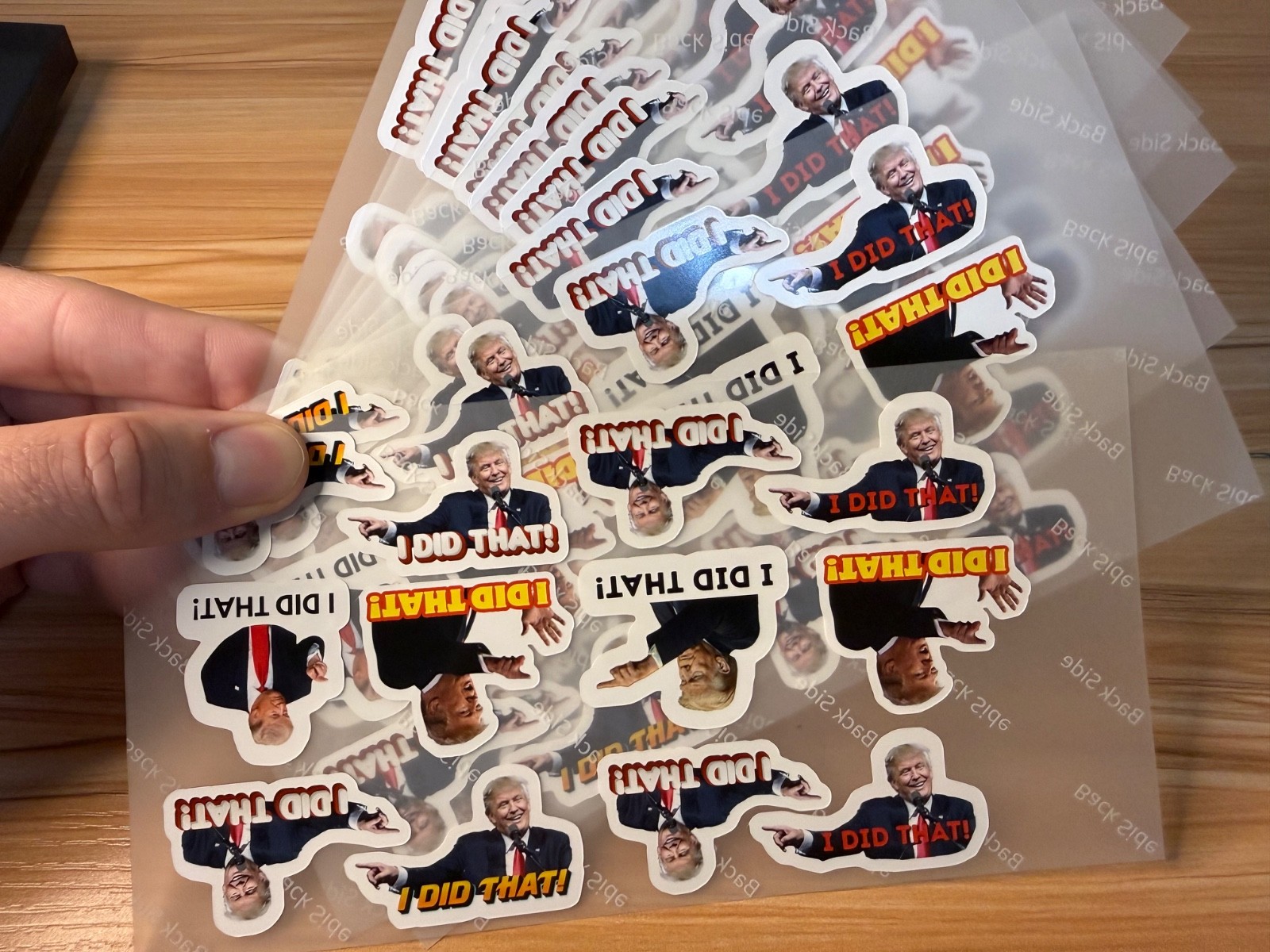 Trump "I DID THAT" Stickers 50pcs Mixed Political Vinyl Decals for Gas Pump 1"