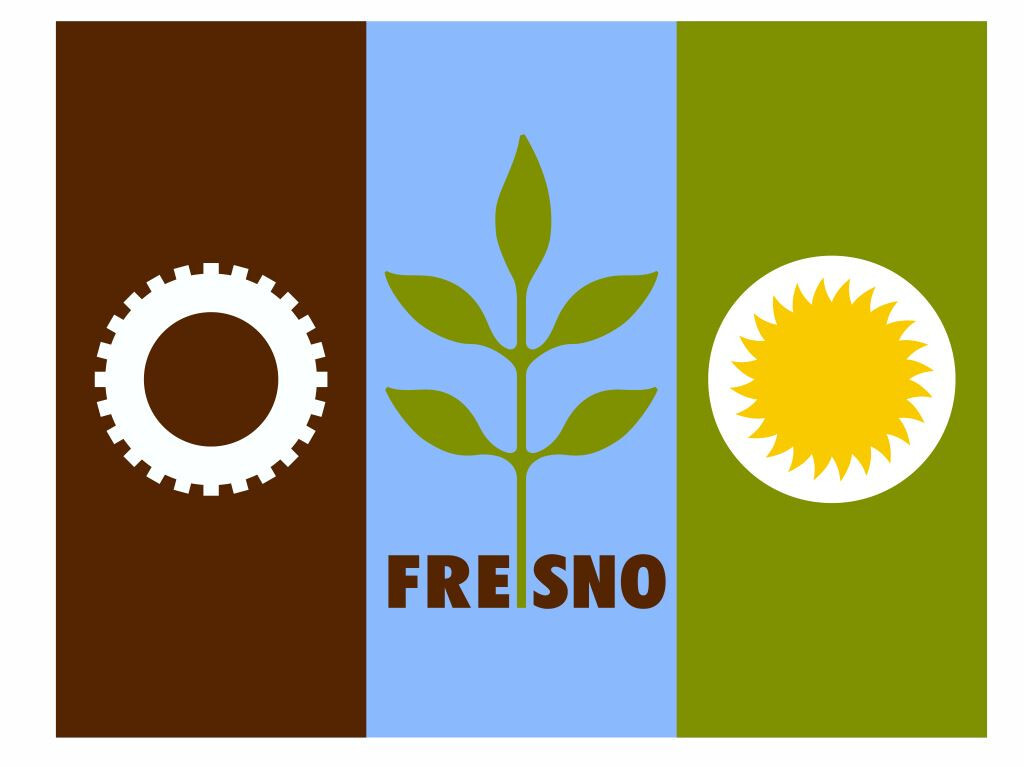 Fresno California Flag Sticker Decal F697