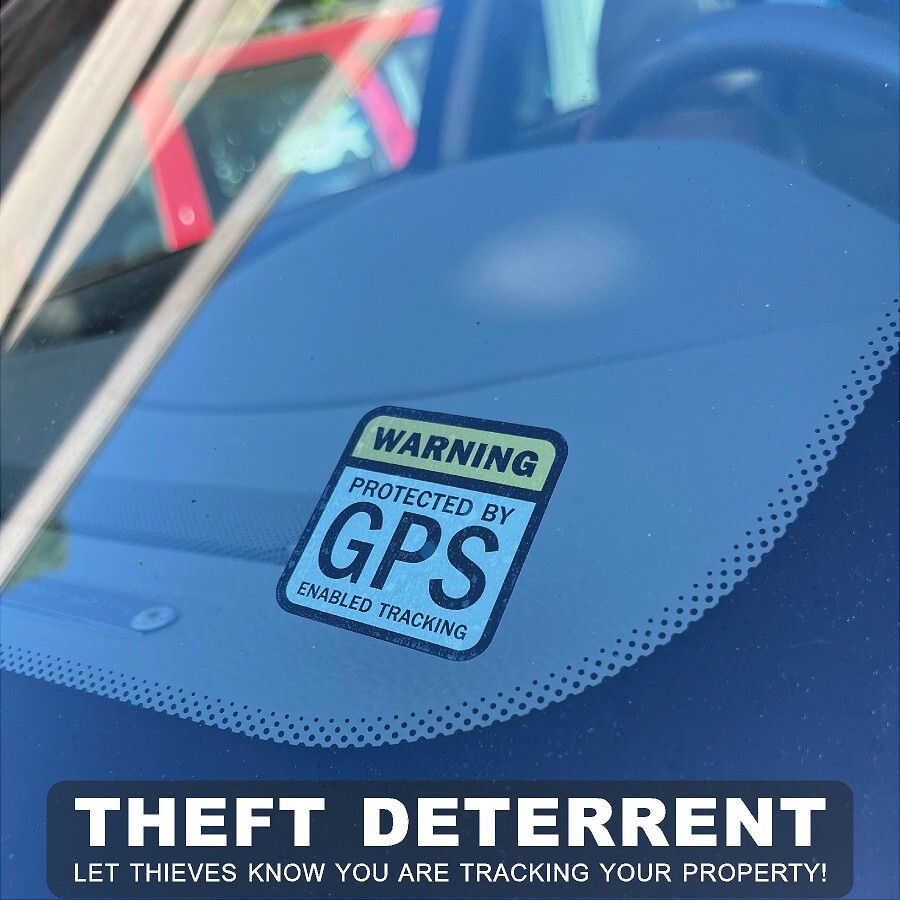 12 PACK GPS Tracking Warning INSIDE MOUNT Theft Deterrent Stickers High Quality