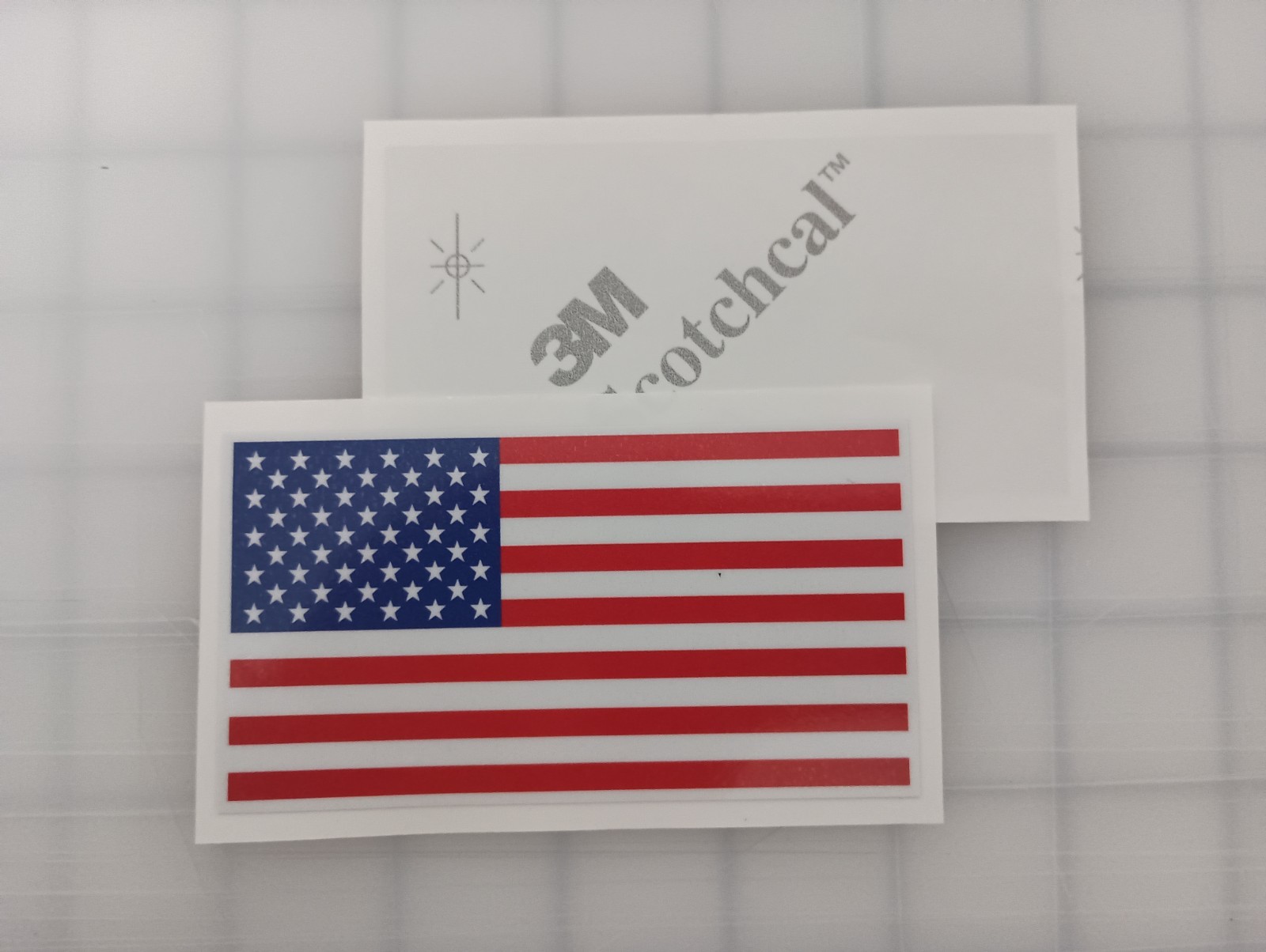Pack of 4 American Flags 3M Laminated 5 Year Durability Outdoor Vehicle Sticker