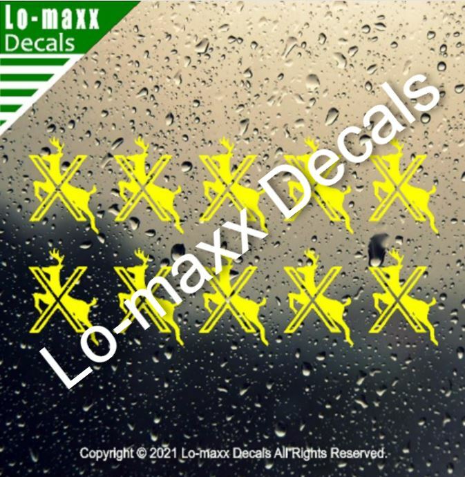 Deer Kill Markings Hunting Car Truck SUV Premium Quality Die Cut Vinyl Decal