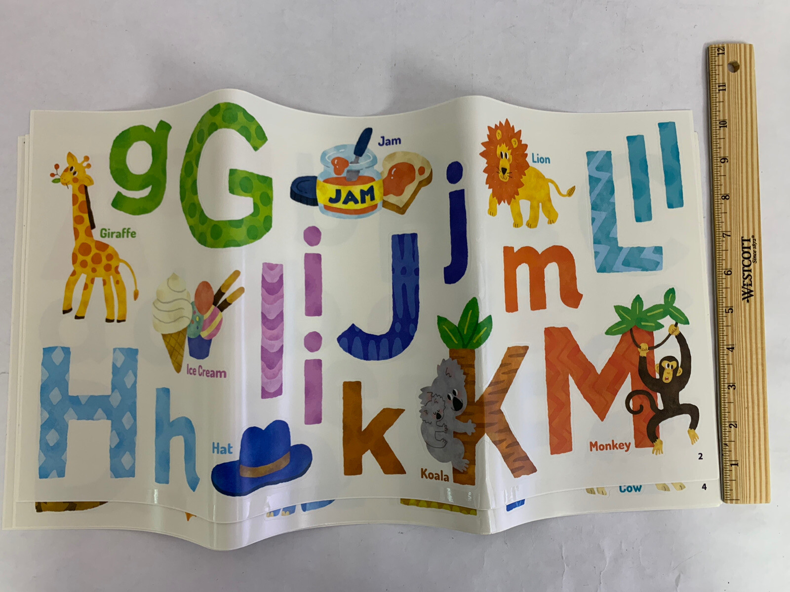 Decowall Alphabet Wall Sticker Kid Toddler Animal ABC Letters Nursery Room Decor