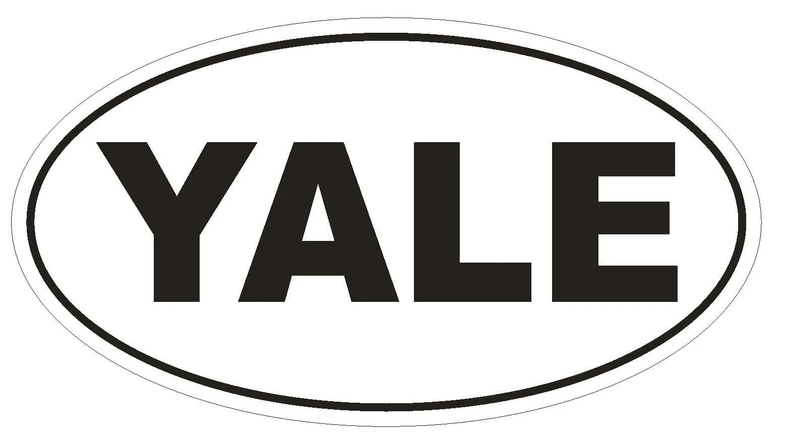 Yale University Oval Bumper Sticker or Helmet Sticker D1829 Euro Oval