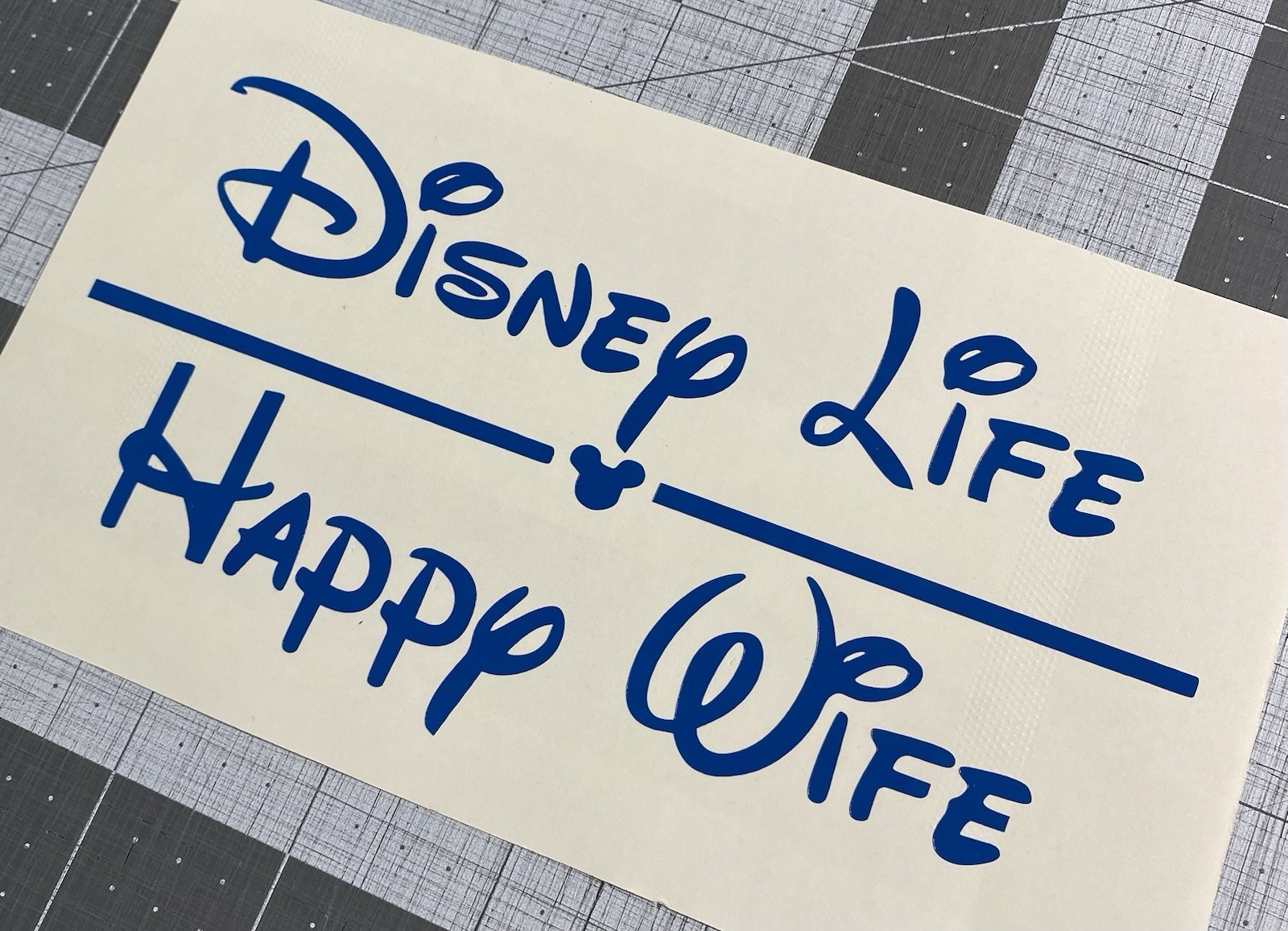Vinyl Decal for Window – Disney Life / Happy Wife, Various Colors & Sizes