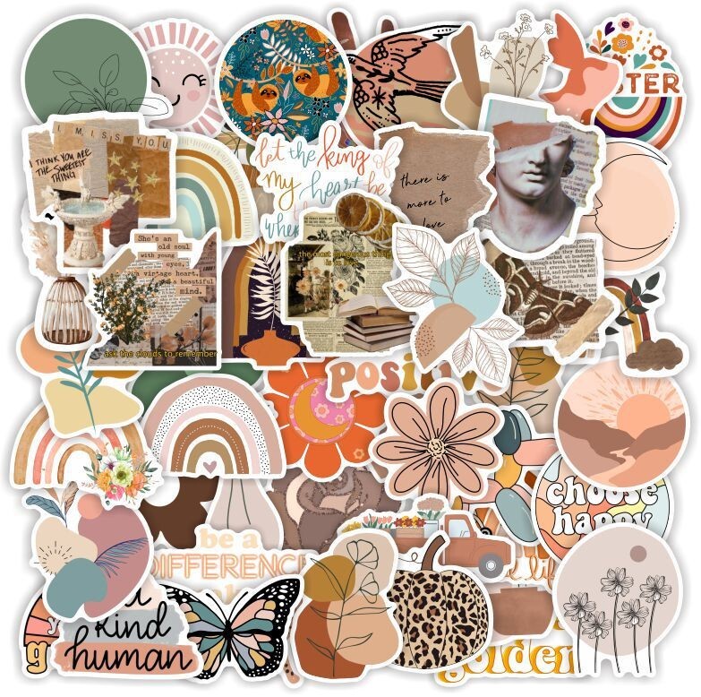 200pcs Retro Cottagecore Vintage STICKER PACK，#70110115