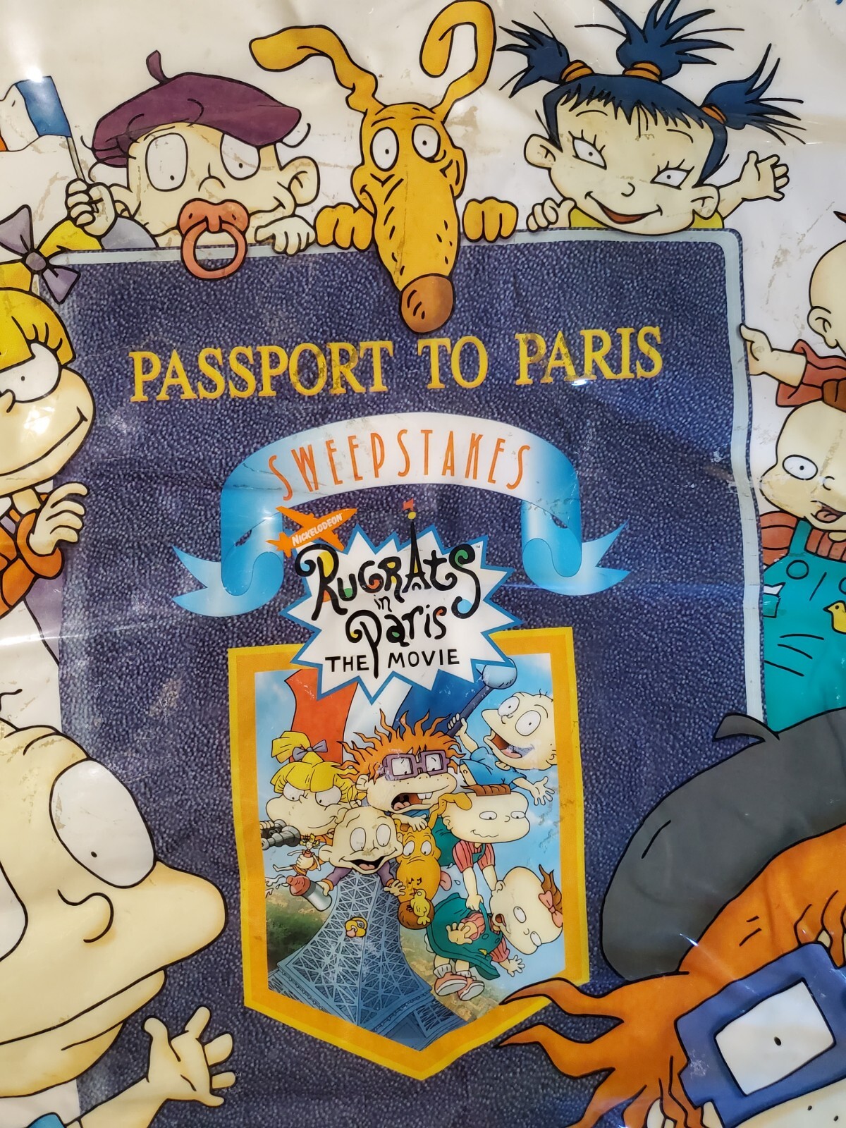 Vintage 2000 Nickeledon Rugrats In Paris Movie promo Window decal