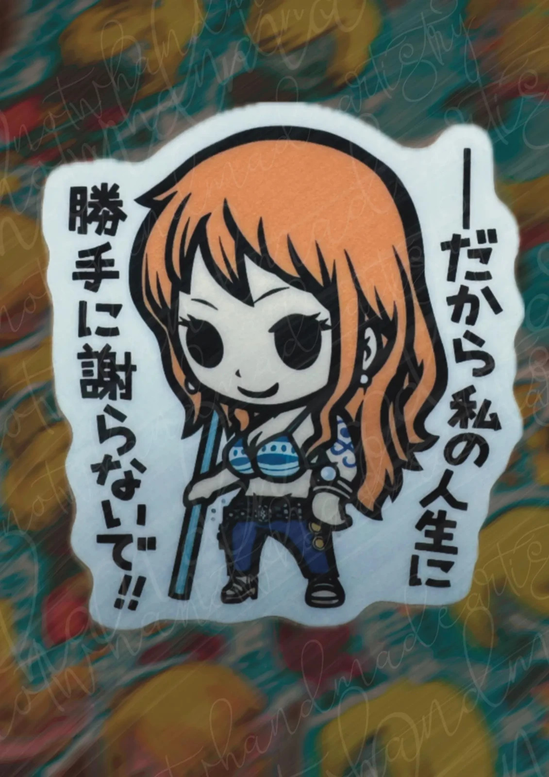 One Piece Pirates Nami Navigator Weatherproof Stickers