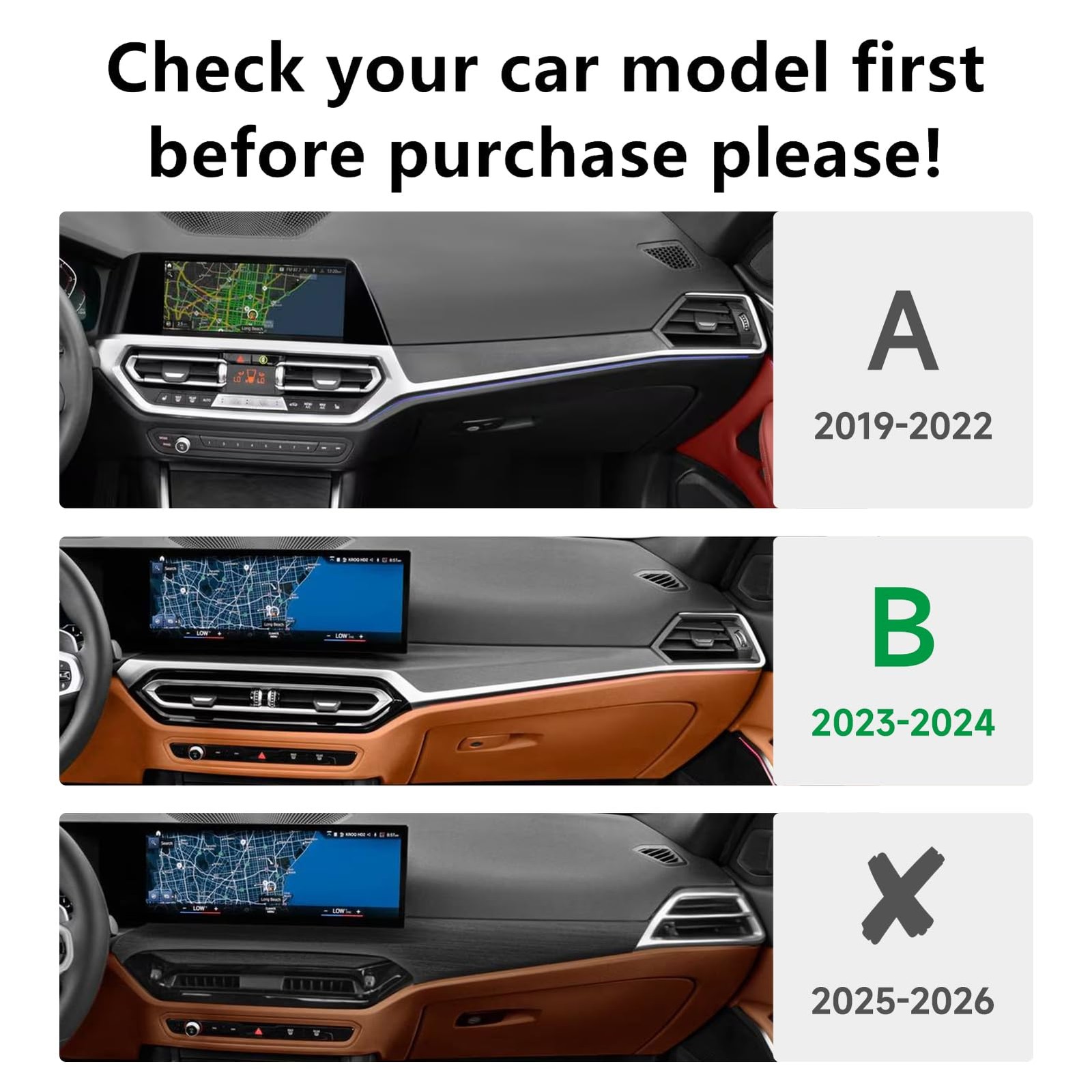 Car Dashboard Cover Sticker ABS Trim for BMW 2 3 4 Series G20 G22 M3 M4