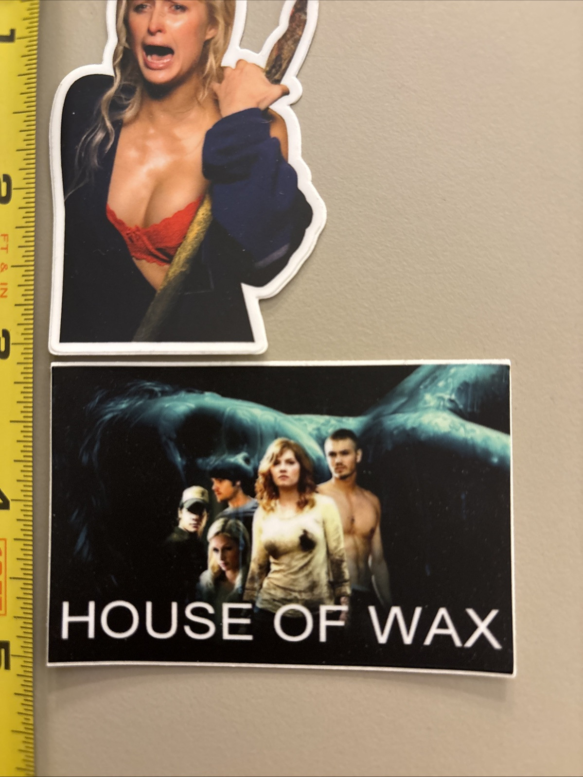House Of Wax “Paris Hilton” (lot Of 2 Stickers, Dishwasher Safe) Movie / Horror