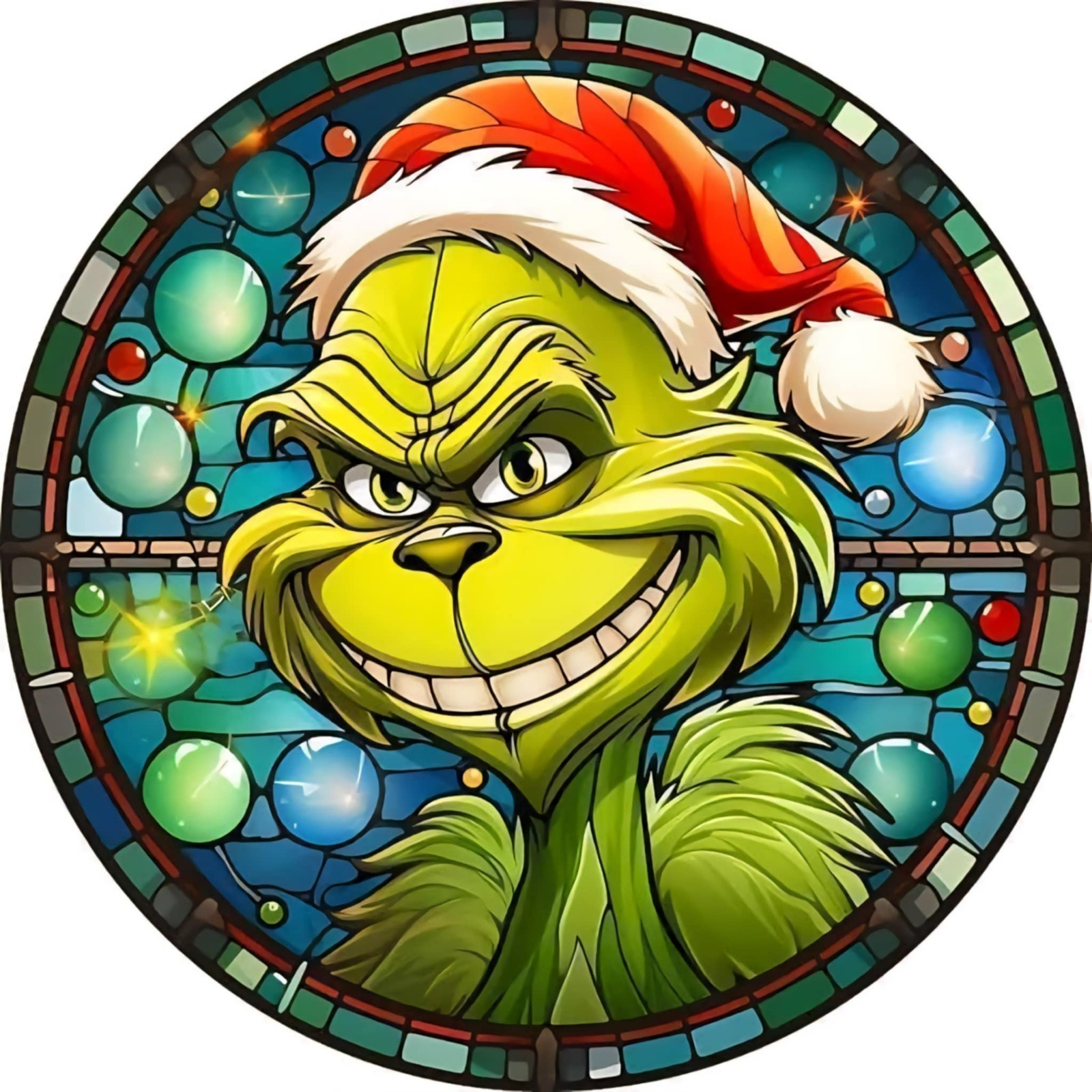 Colorful Grinch Sticker Decal Laptop Wall Mirror Cup Tumblr Locker Bin