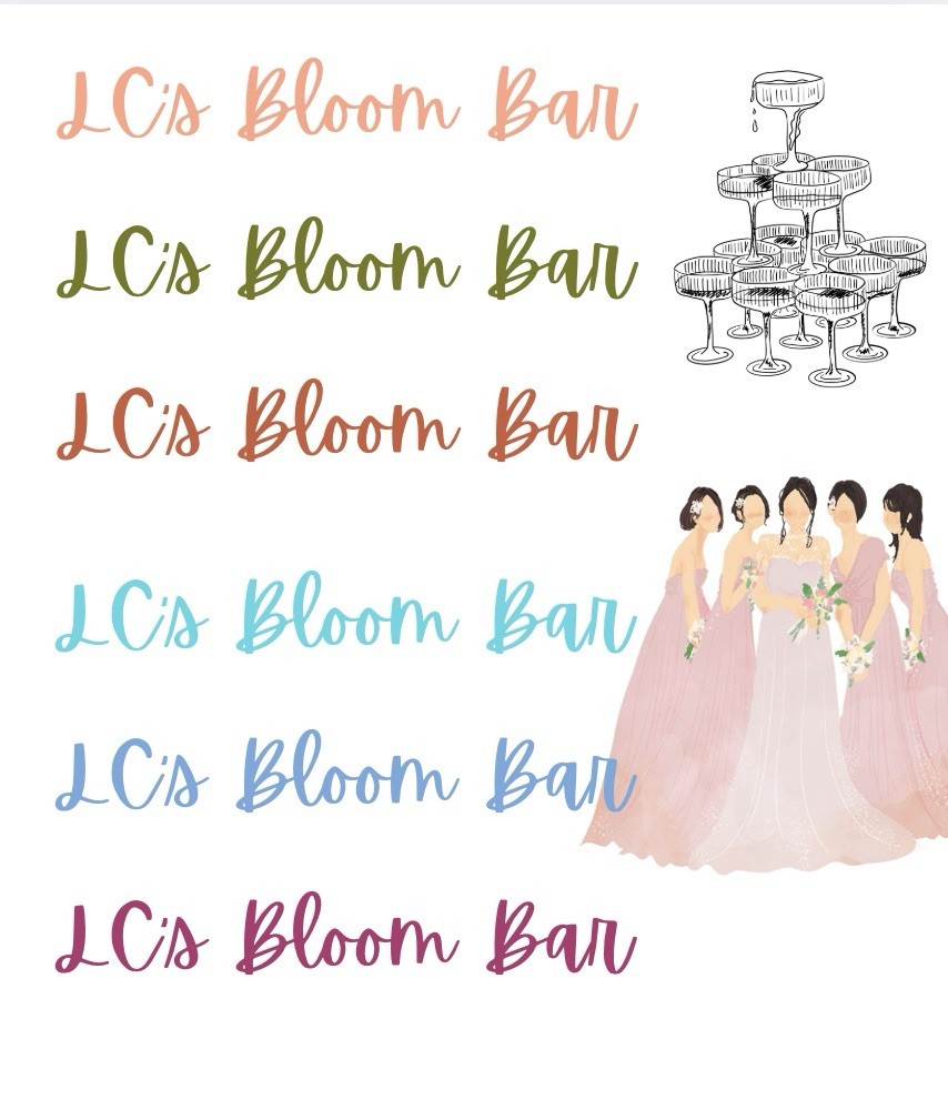 Bloom Bar Vinyl Decal For Party Decorations Large Width 18 Inch