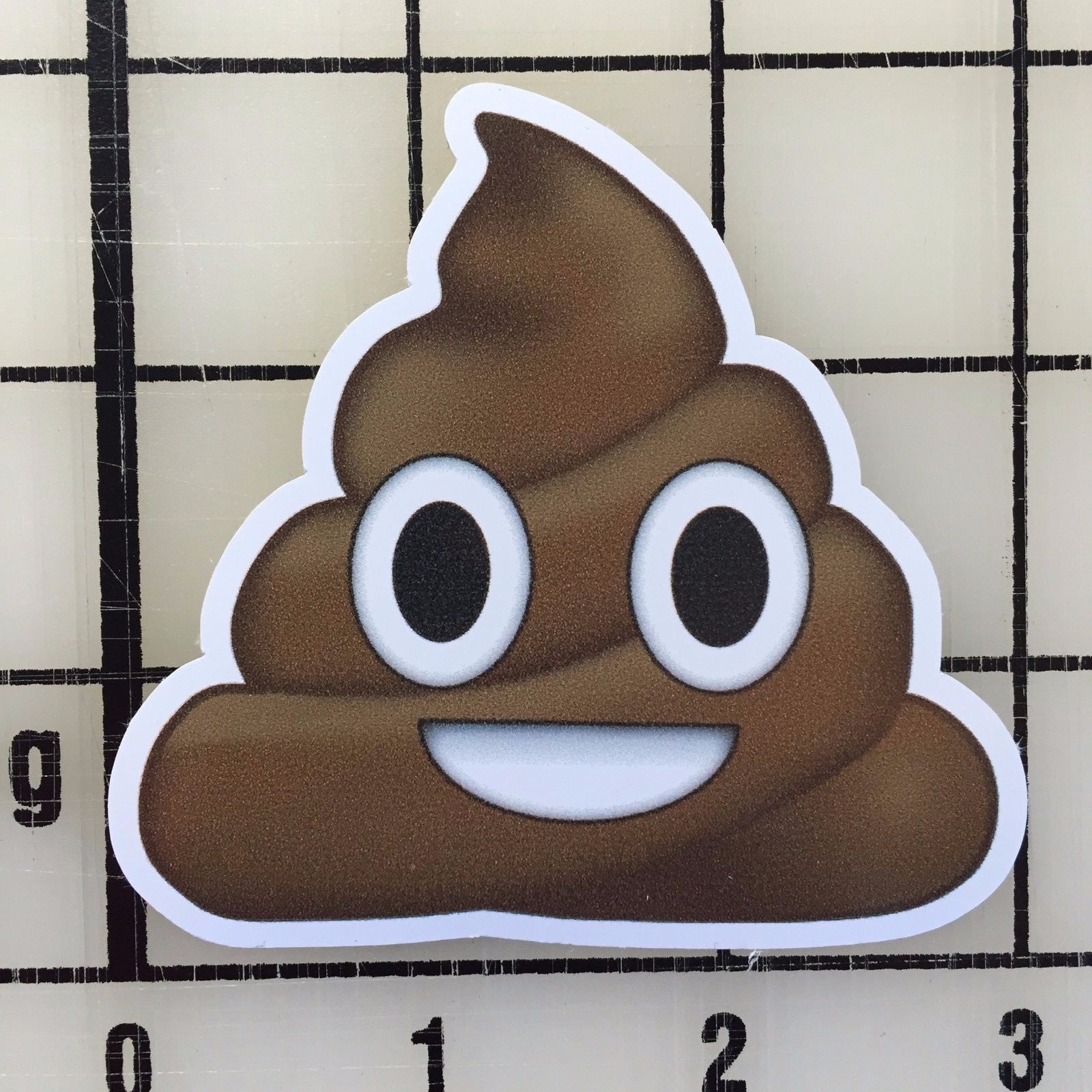 Poop Emoji 3" Wide Vinyl Decal Sticker – BOGO