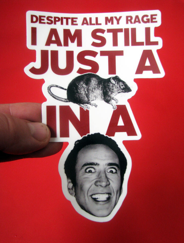"Rat In A Cage" Vinyl Sticker – 5.75" 90s Rock Music Decal Smashing Pumpkins