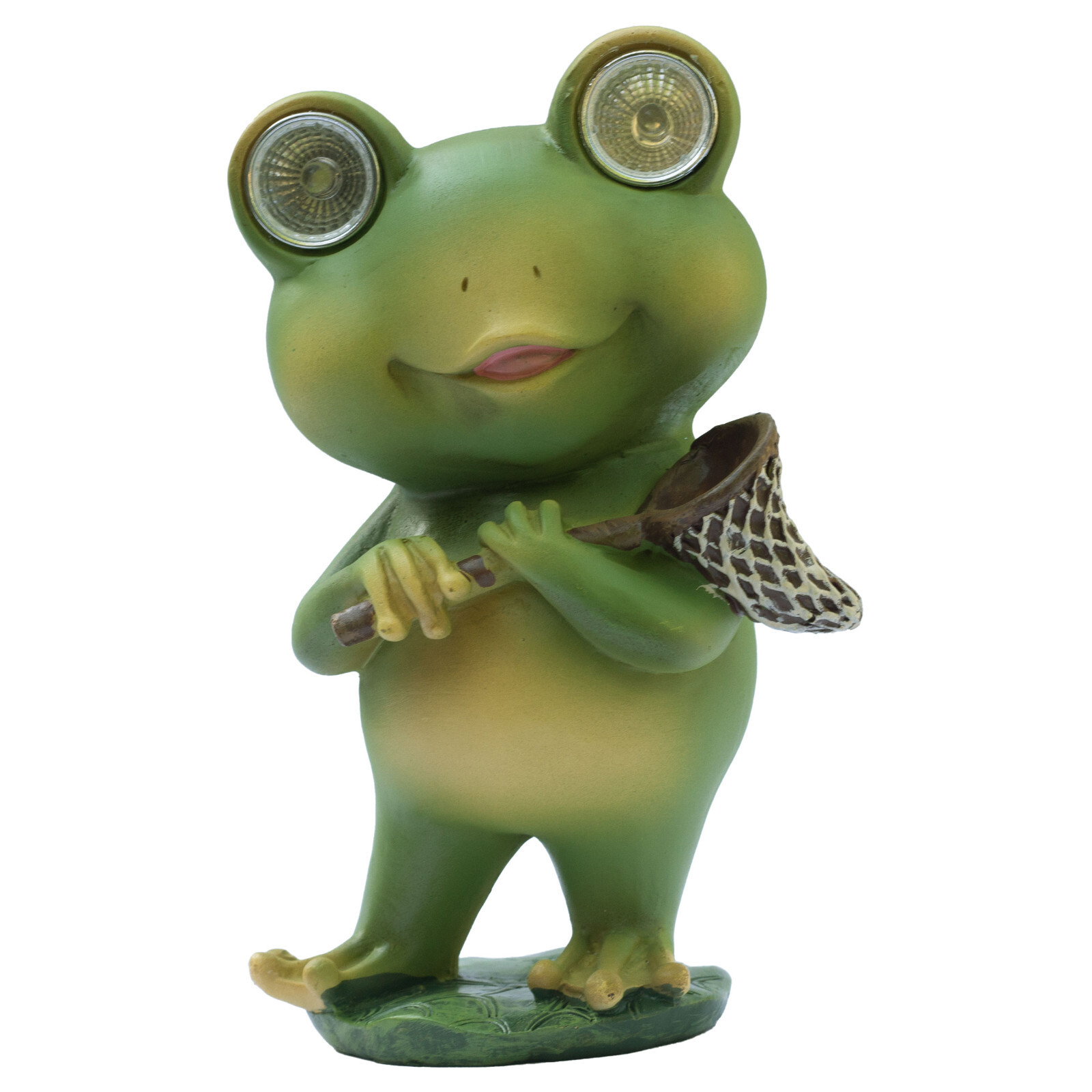 KRAFTSKALA Playful Solar-Powered Resin Adorable Frog Statue–Garden-Indoor Decor