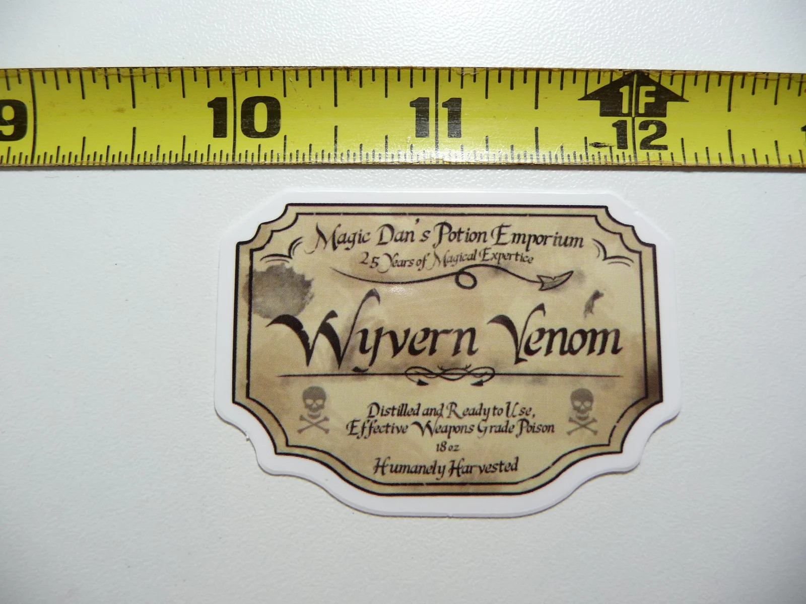 WYVERN VENOM SMALL STICKER DECAL WITCHCRAFT POTION SPELL WITCH GOTH LABEL FUNNY