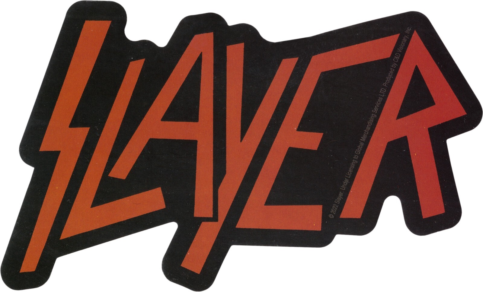 Sticker – Slayer Classic Red And Black Logo 5" x 3.25" Die Cut #5987