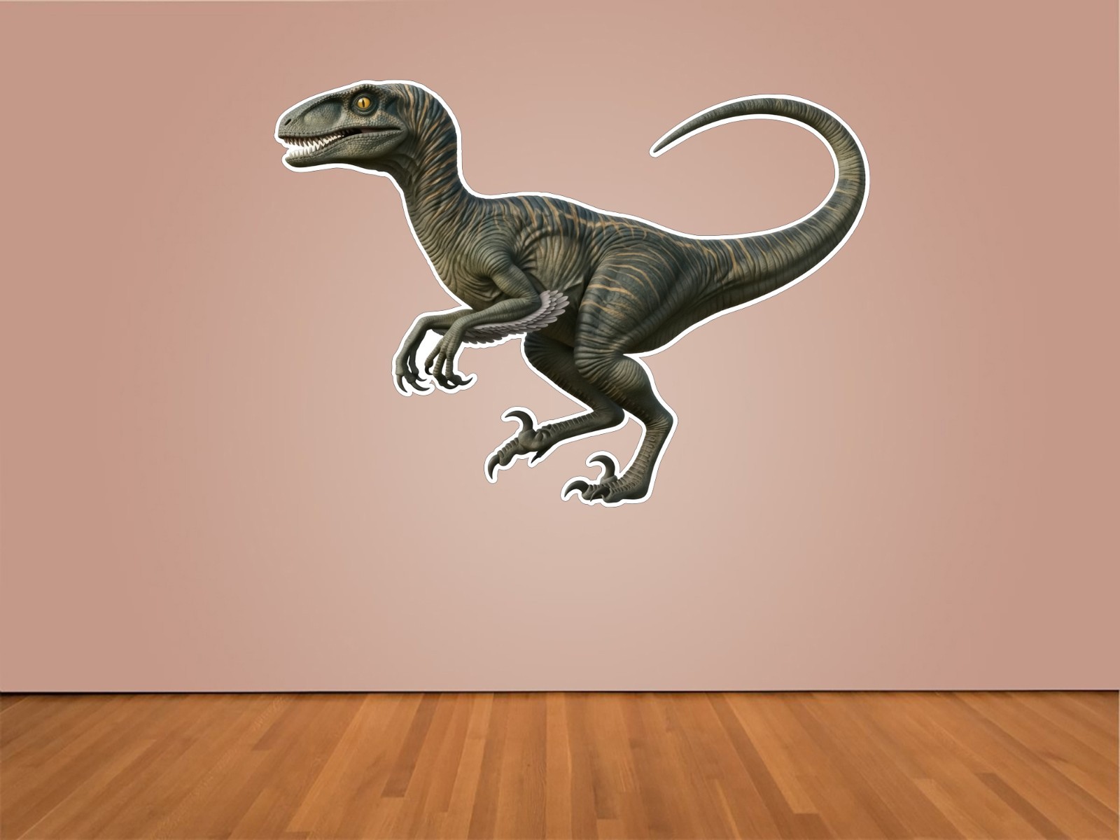 Velociraptor Indoor Wall Vinyl Decal Sticker 5 – 84" Kids Room Decor Dinosaur