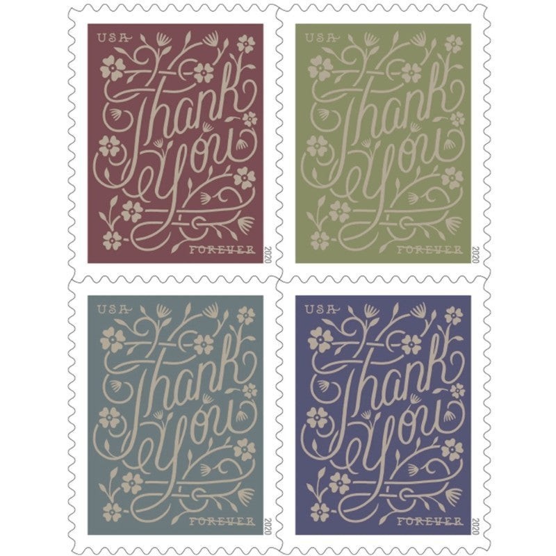 USPS Forever Postage Stamps Thank You 2020 – Sheet of 20 Stamps