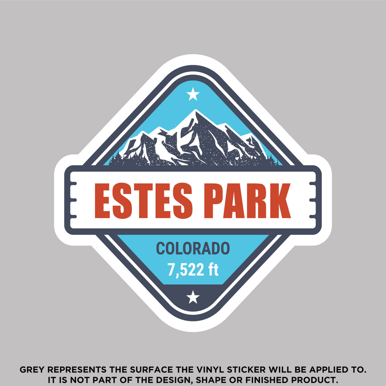 Estes Park Colorado Mountain, High Quality Vinyl Sticker