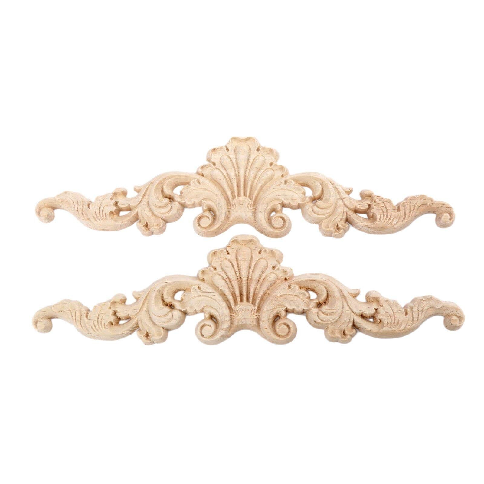 MUXSAM Wood Carved Onlays Appliques, Clear Carving Details Overlay Craft Deca…