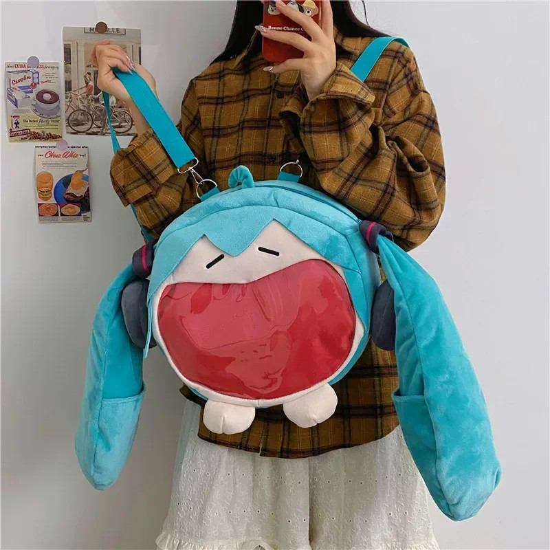Anime Hatsune Miku Cosplay Plush Backpack Ita Bag Women Bag Shool Student Men Ve