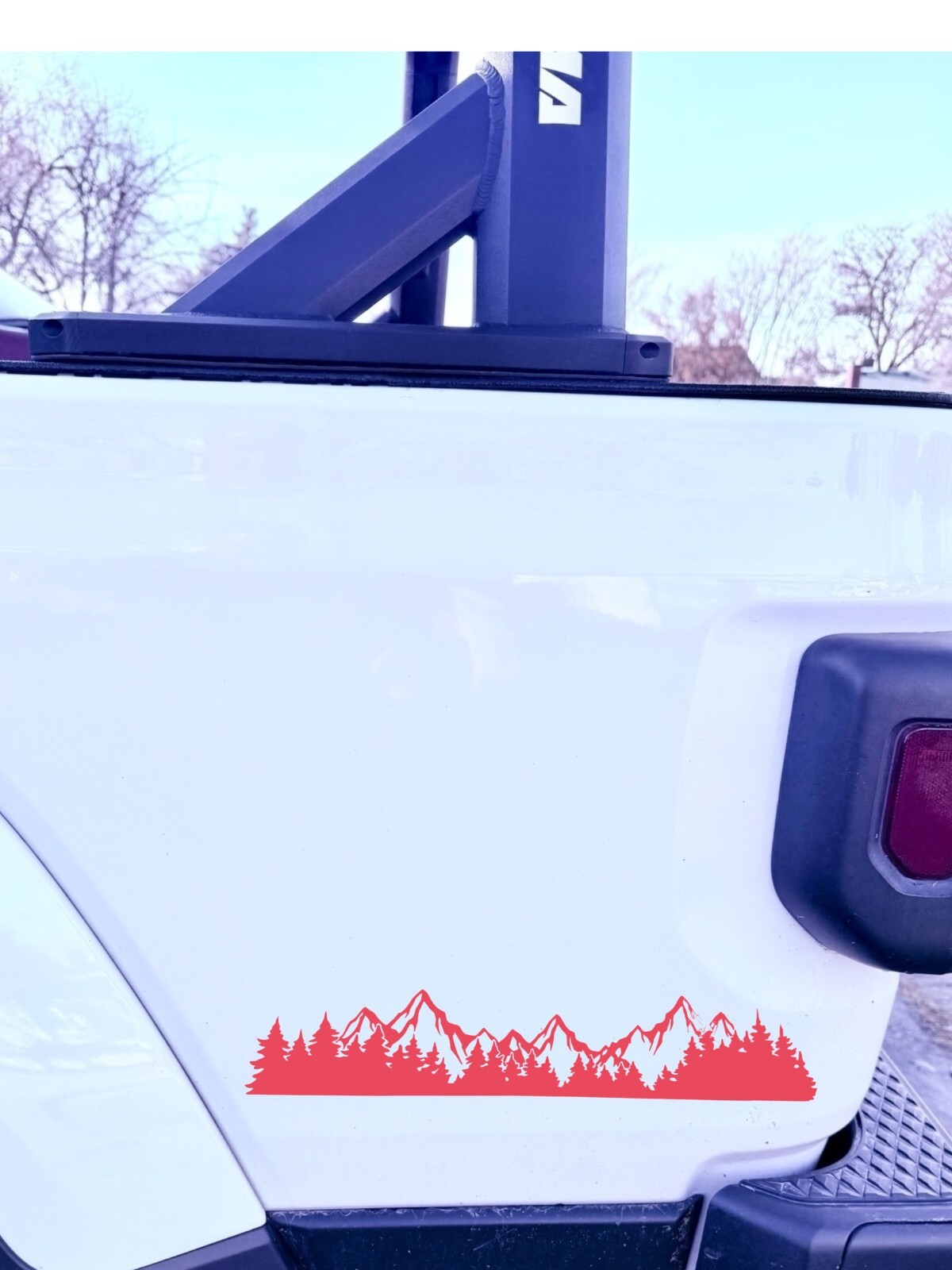Mountains Trees Landscape Vinyl Decal for SUV Car Truck Bumper Window laptop #1