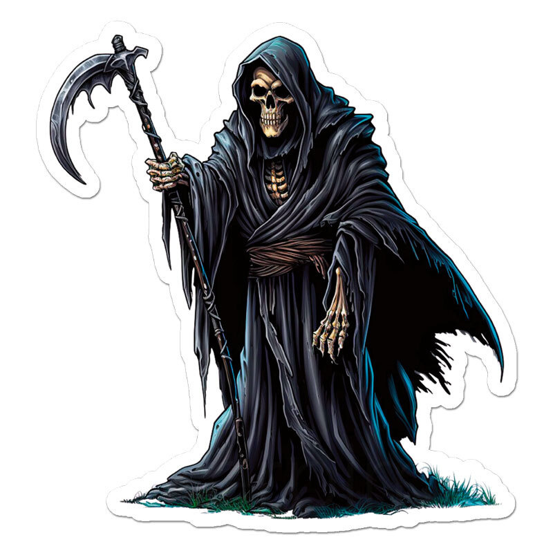 Death Grim Reaper, Vinyl Decal Sticker, Indoor Outdoor, 3 Sizes, #11408