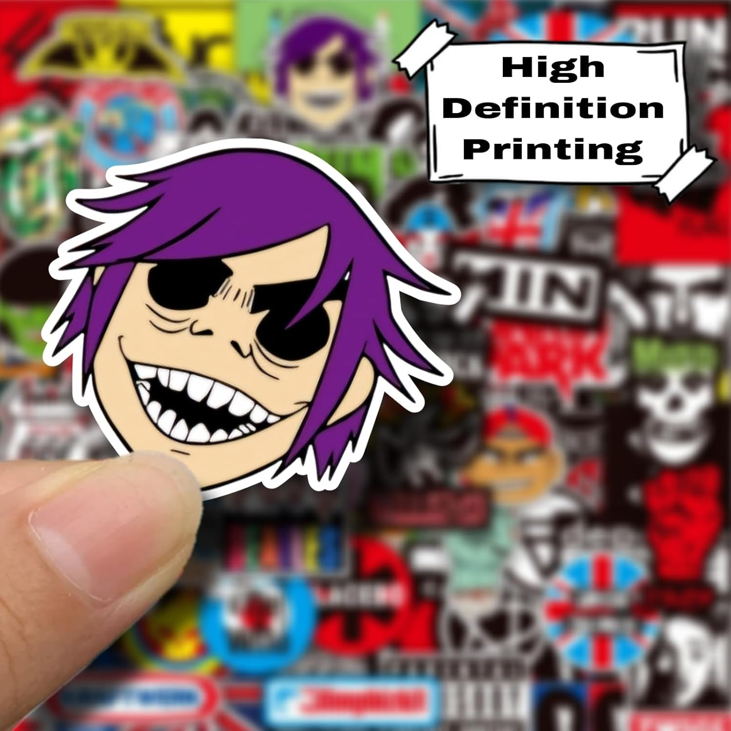 100 Pcs Rock Band Music Stickers – Durable and Waterproof Vinyl Stickers Featuri