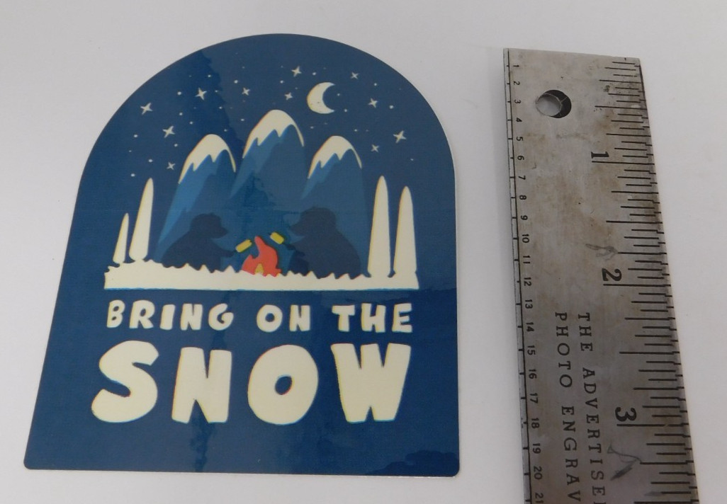 REI Bring On The Snow Moon Stars Campfire Sticker Decal – Outdoor 3.75" x 3"
