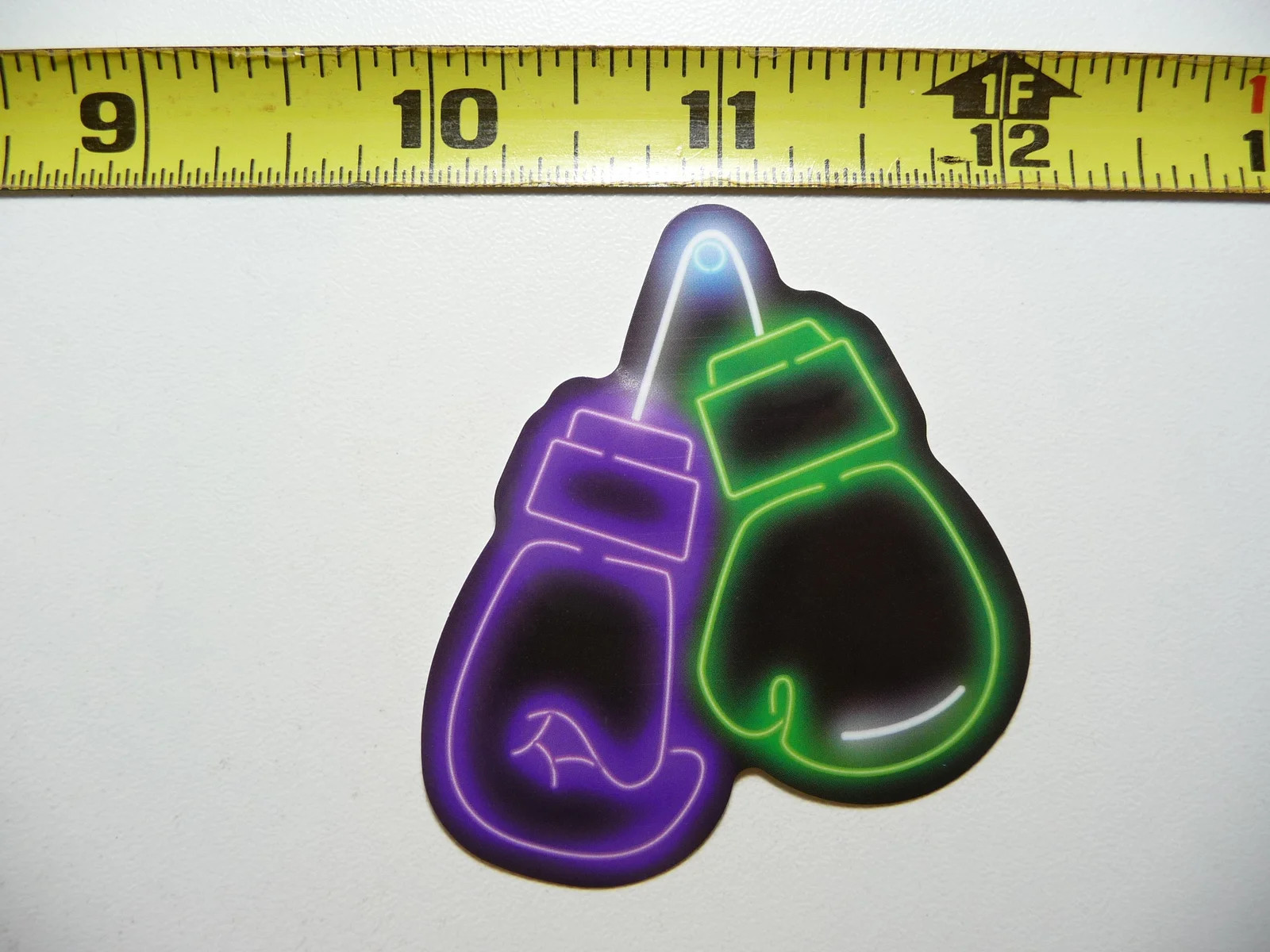 BOXING GLOVES BOXERS SMALL STICKER DECAL NEON STYLE FUN FUNNY SCRAPBOOKING