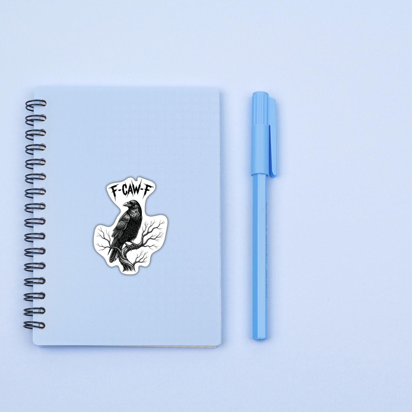 Grumpy Crow Sticker 2.5” – Funny F-Caw-F Vinyl Decal, Water Resistant