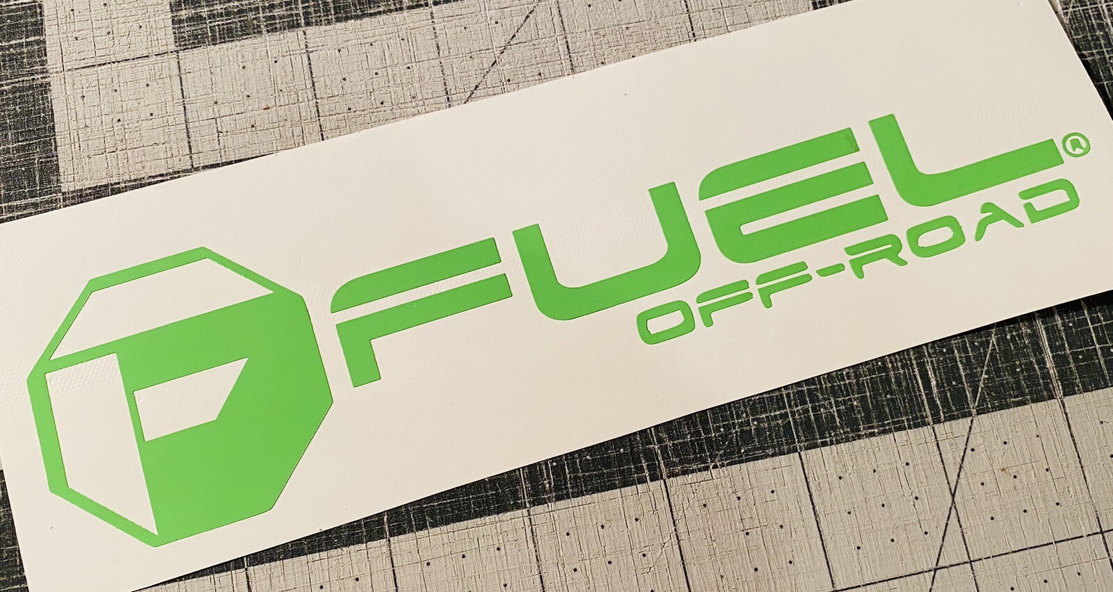 Vinyl Decal for Window – Fuel Off-Road Tires (Full Logo), Various Sizes & Colors