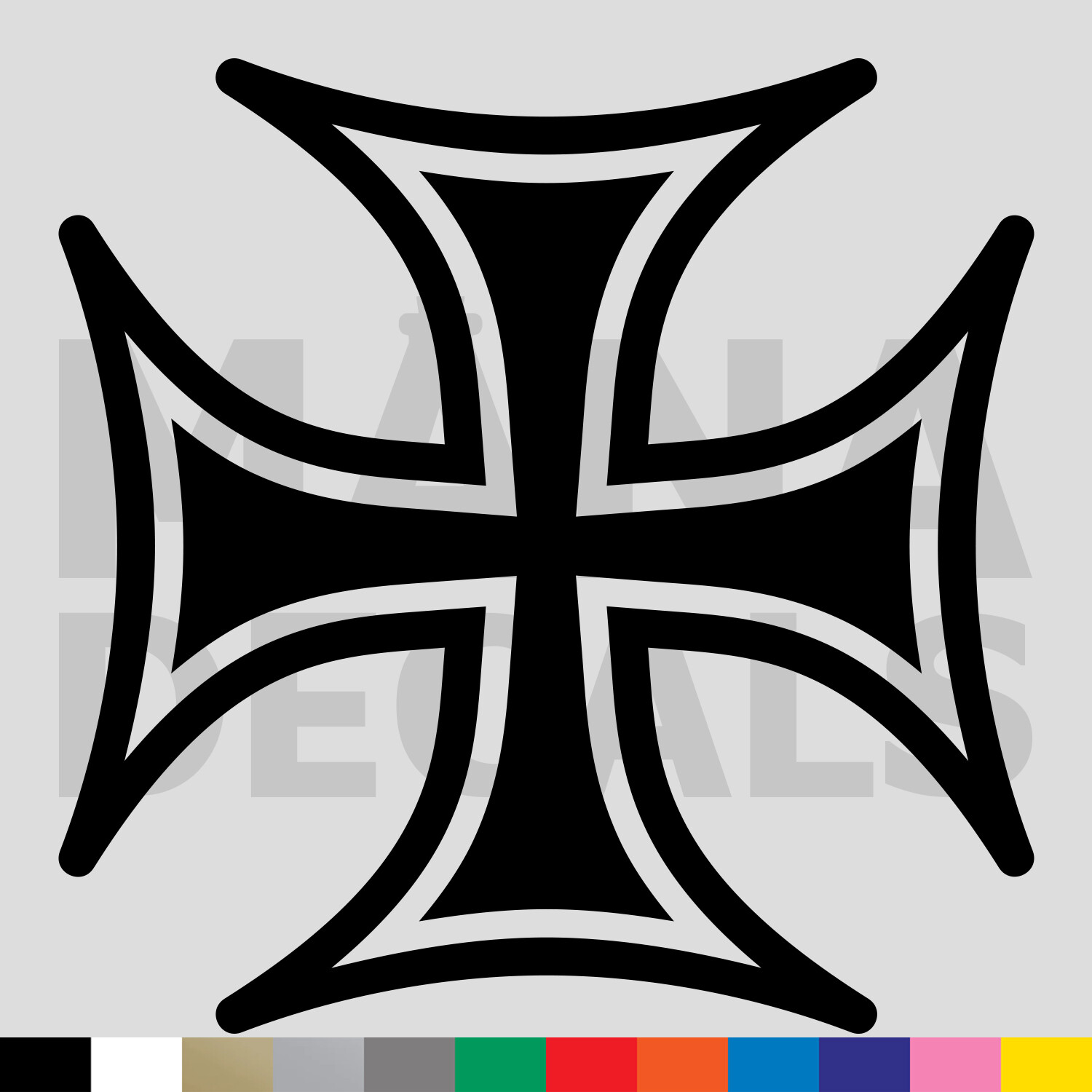 Iron Cross Vinyl Die Cut Decal Sticker – Motorcycle Biker Chopper Maltese