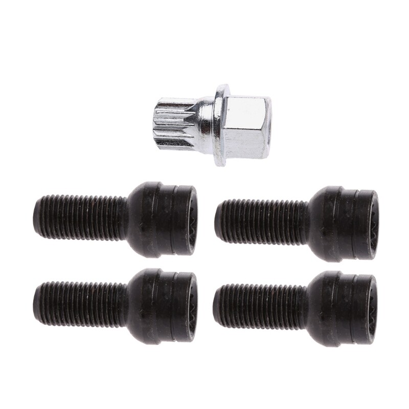 Anti-theft Wheel Lock for Key Locking Lug Screw Bolt 5Pcs Steel Screw Bol