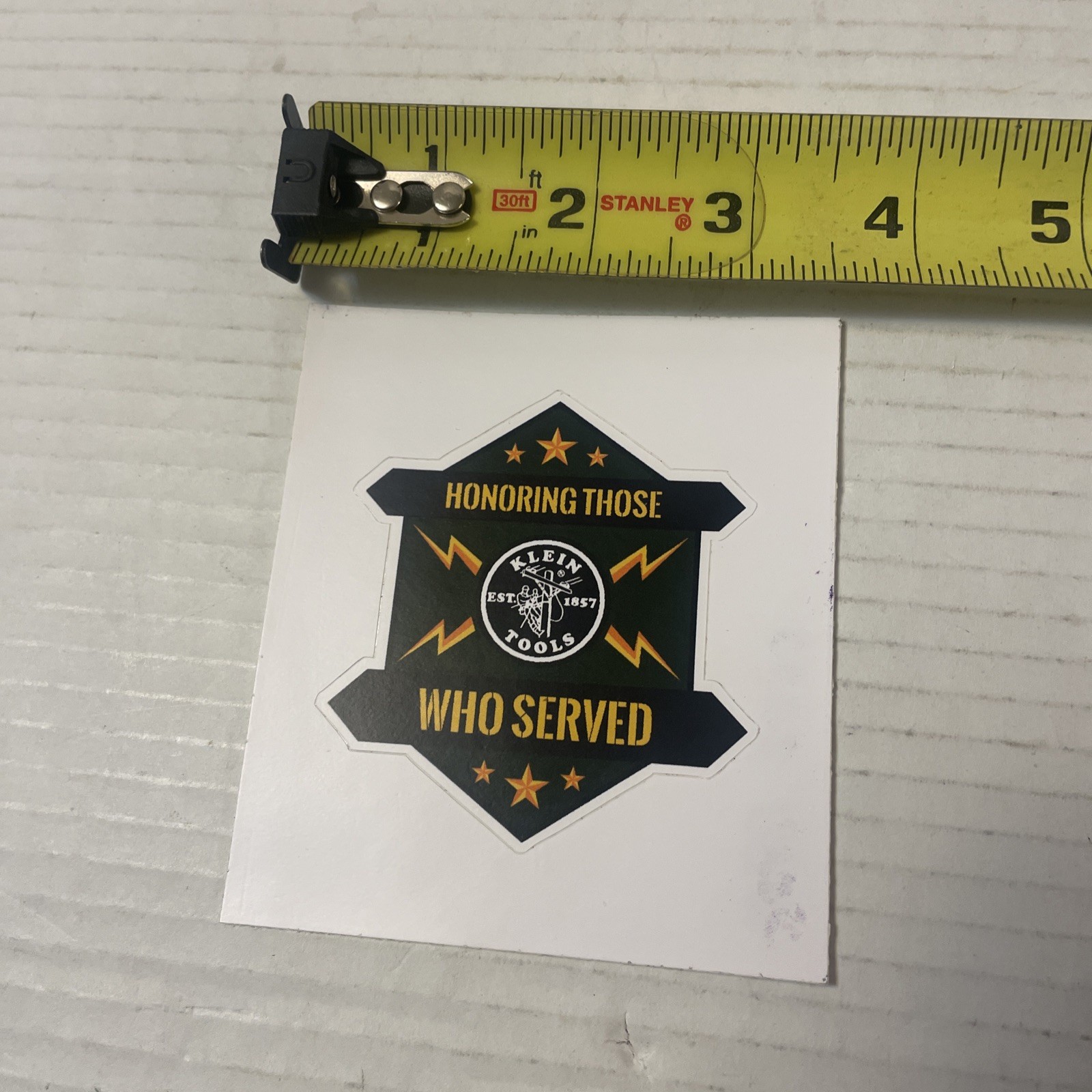 Klein Tools Tradesman Club Exclusive Giveaway Sticker Nov. 2023 Honor Who Served