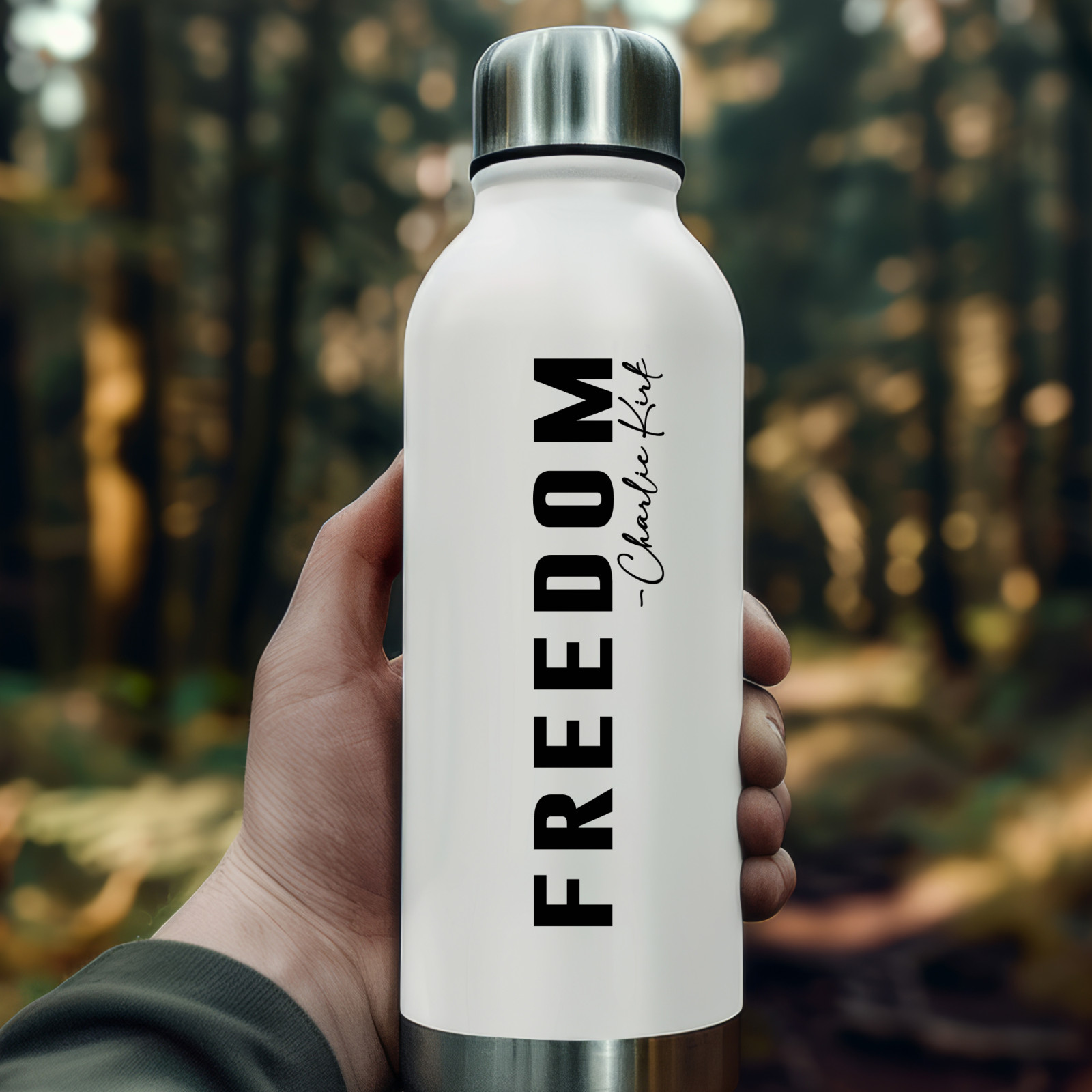 FREEDOM Charlie Kirk Decal Sticker Vinyl Bumper Car Bottle Laptop Patriotic