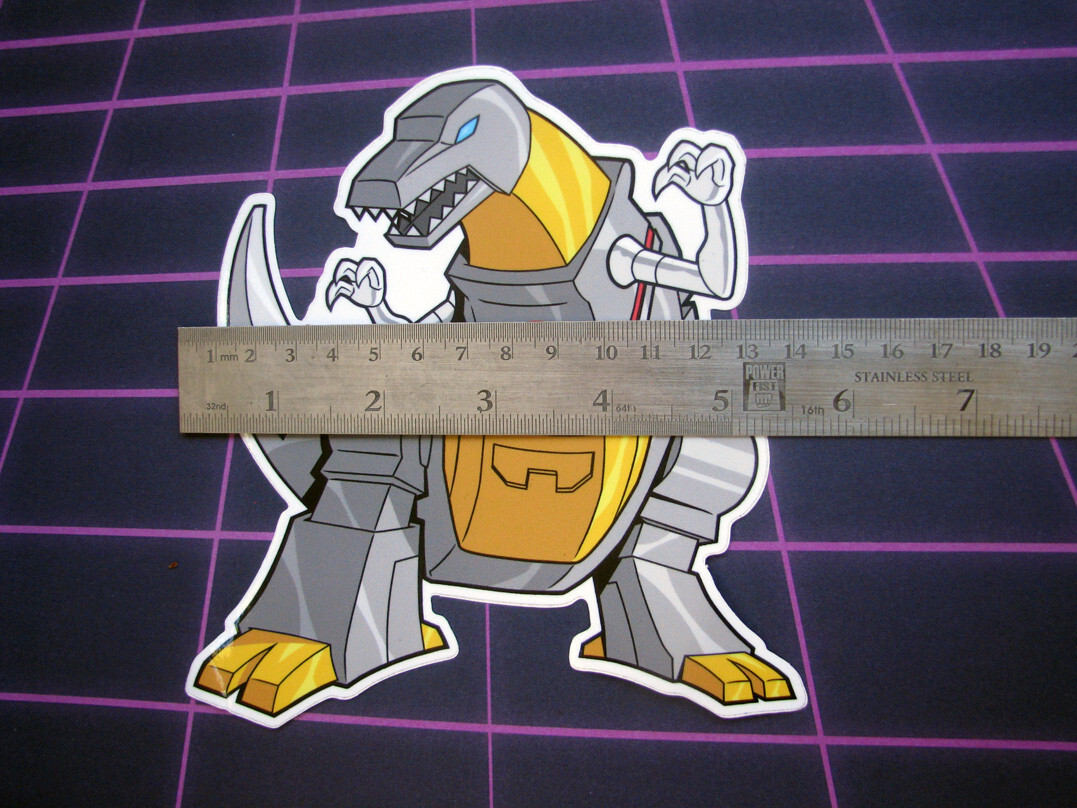 Grimlock Vinyl Sticker 80s G1 Dinobot Decal Skateboard Car Laptop Waterbottle