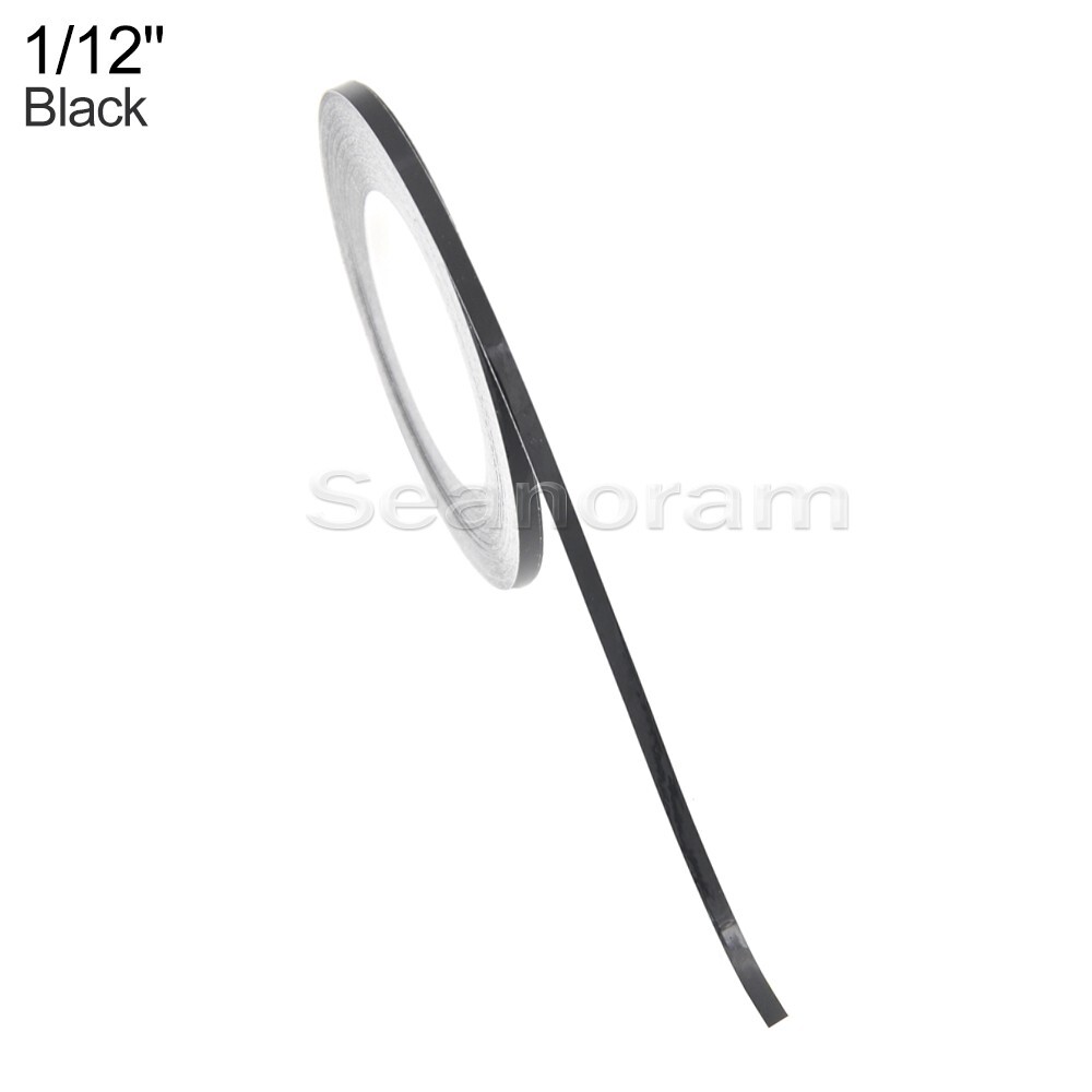 1/12" 2mm Black DIY Home Shop Bar Pinstriping Pin Stripe Decal Vinyl Sticker
