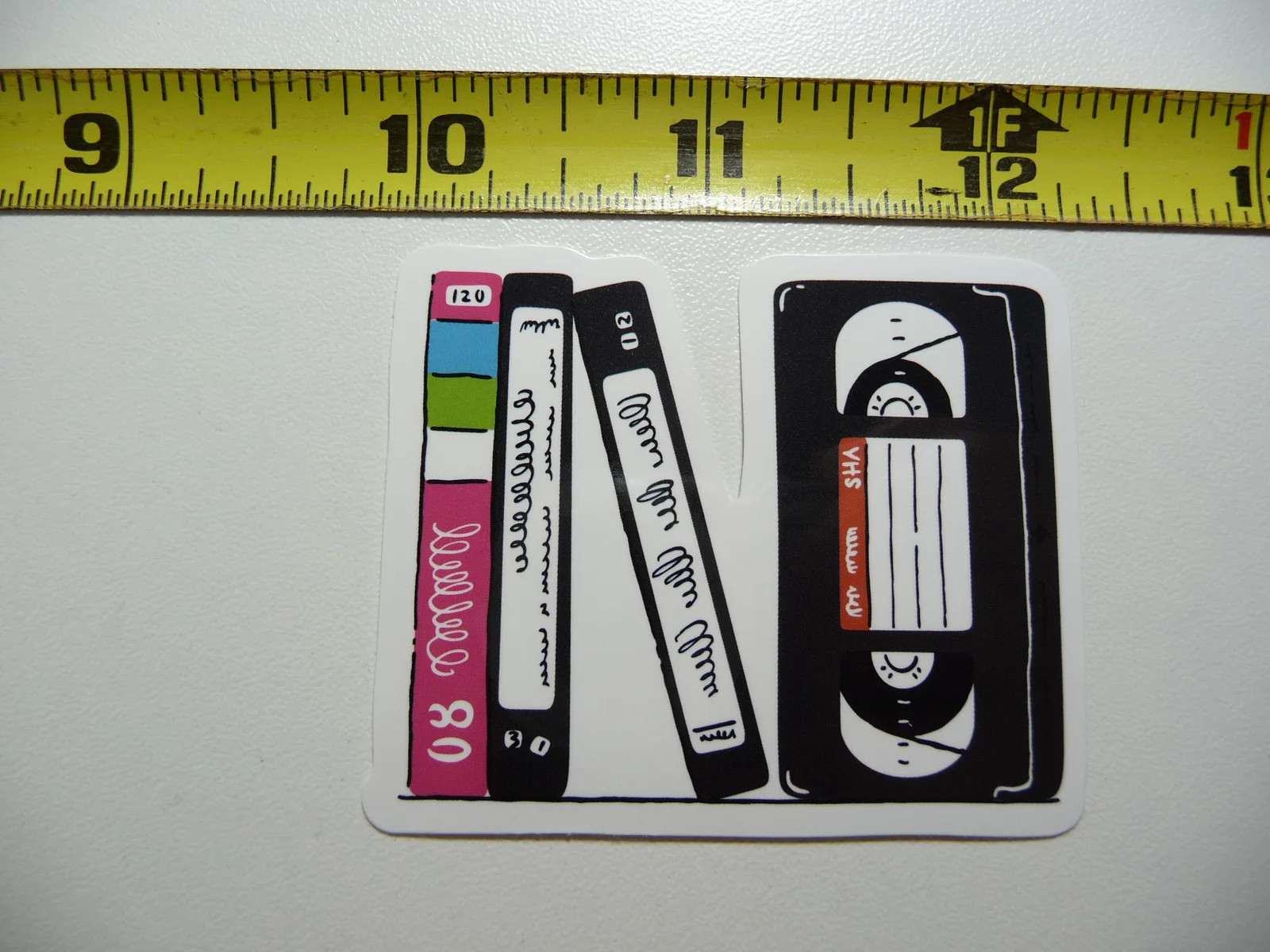 VHS TAPES SMALL STICKER DECAL 80S 90S RETRO 1980S 1990S FUN FUNNY
