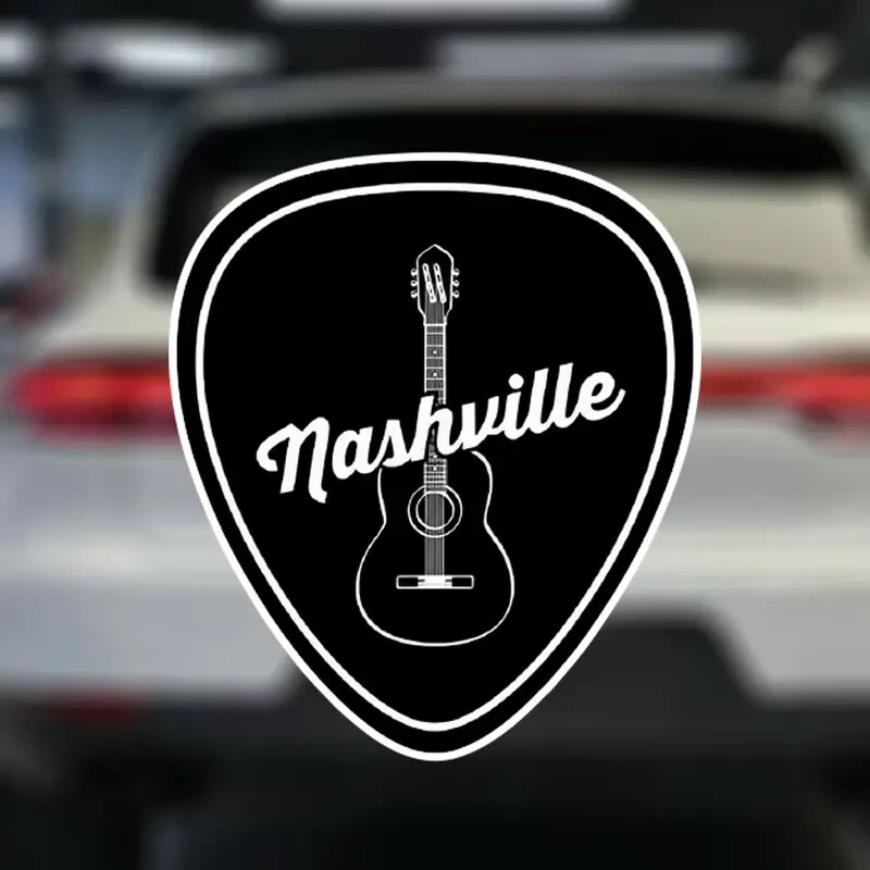 Nashville Guitar Pick – Vinyl Decal – Waterproof – 5.15" x 5.9"