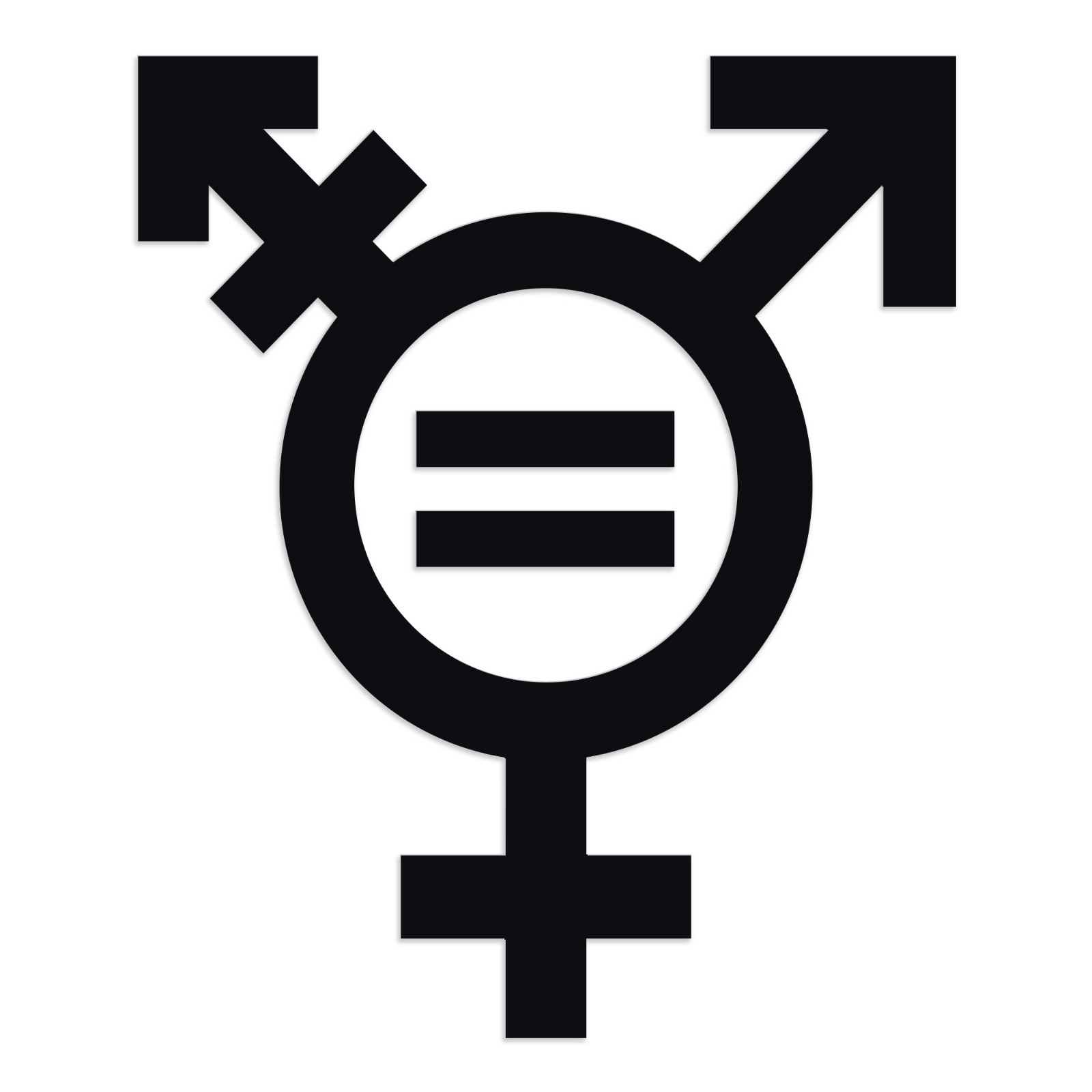 TRANSGENDER EQUALITY SYMBOL Vinyl Sticker – Gender Identity Icon – Die Cut Decal