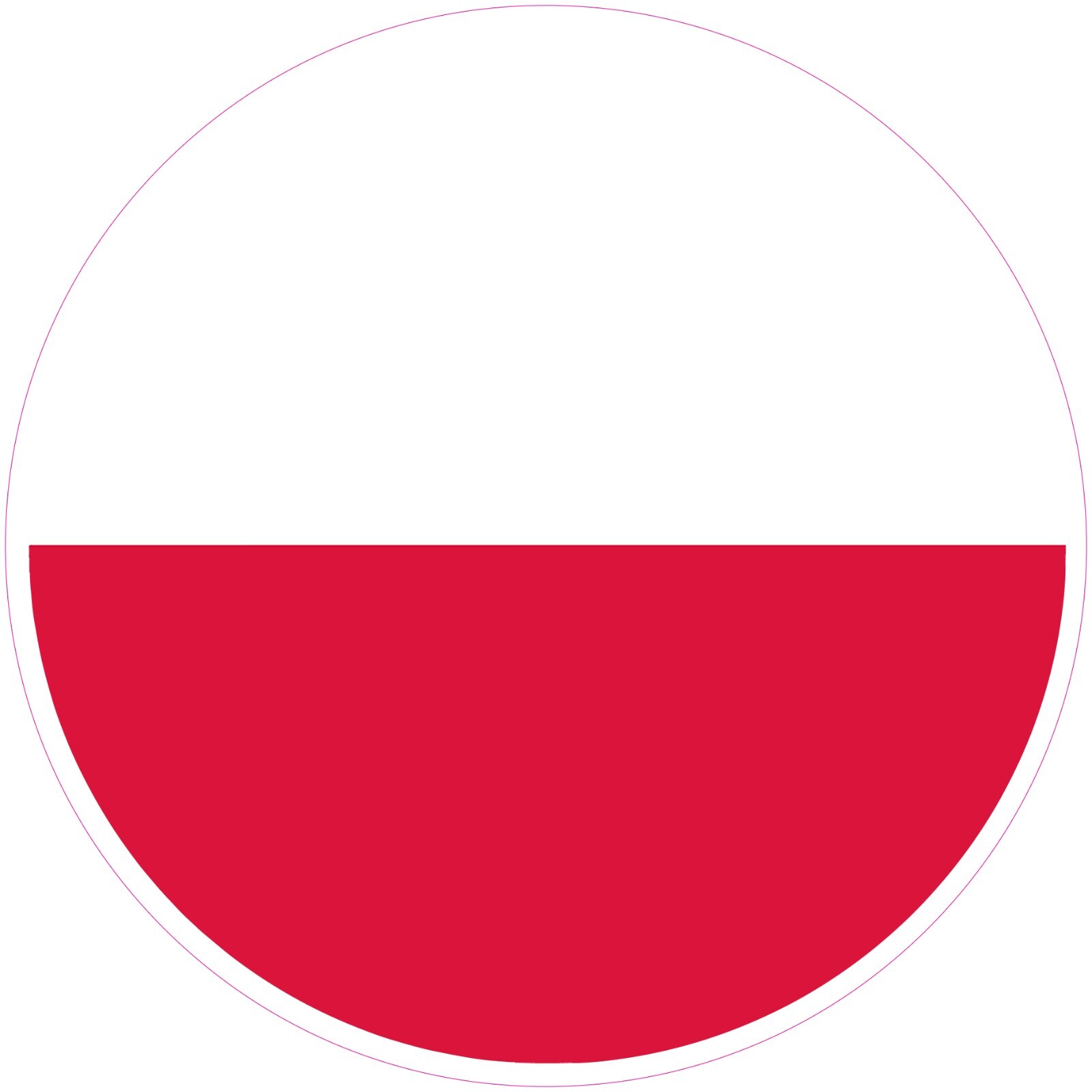 Poland Round Country Flag Vinyl Decal Sticker Car Truck Bumper Laptop Mug