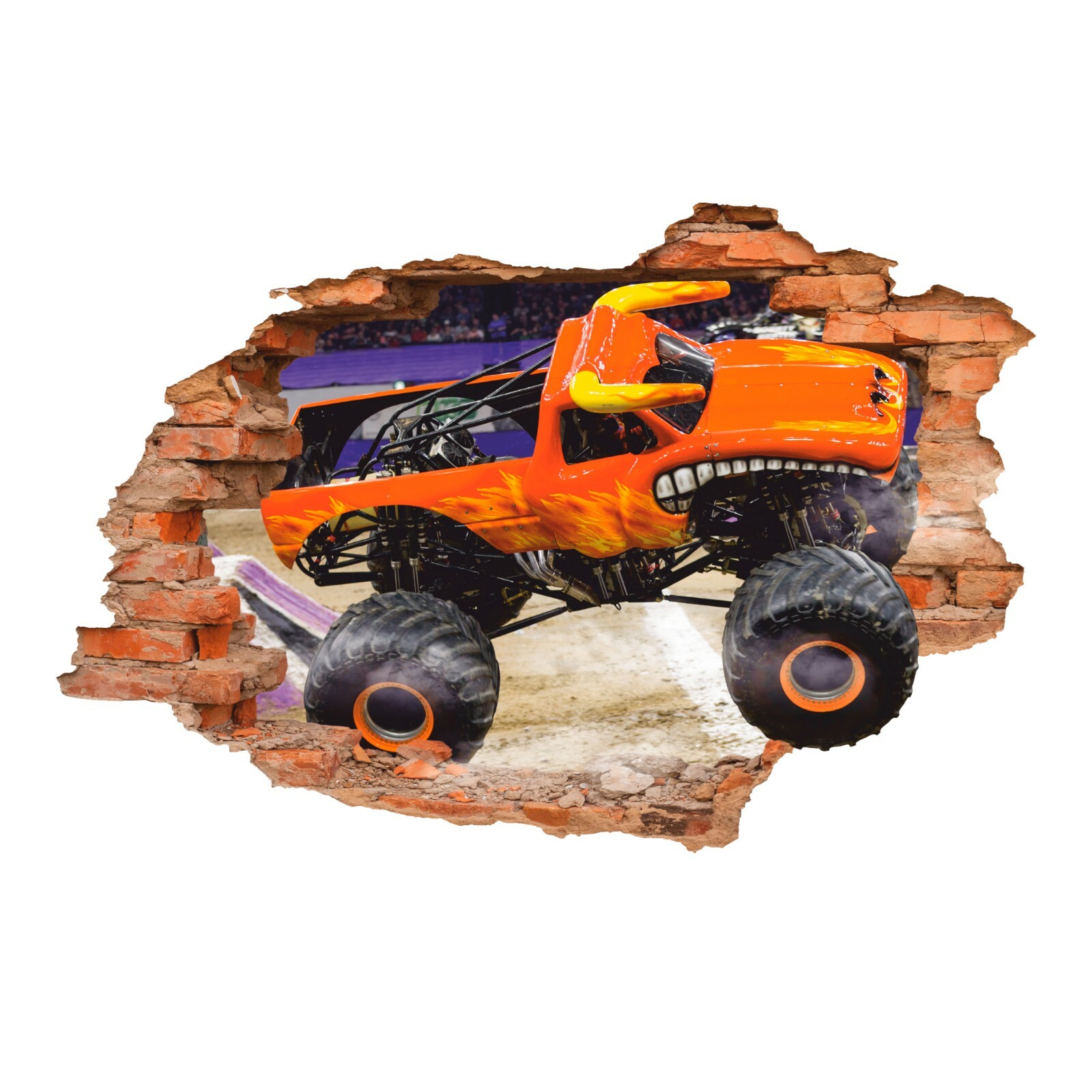 Monster Truck Wall Decal, Big Truck Wall Sticker, Wall Decor, Bull Truck, Race