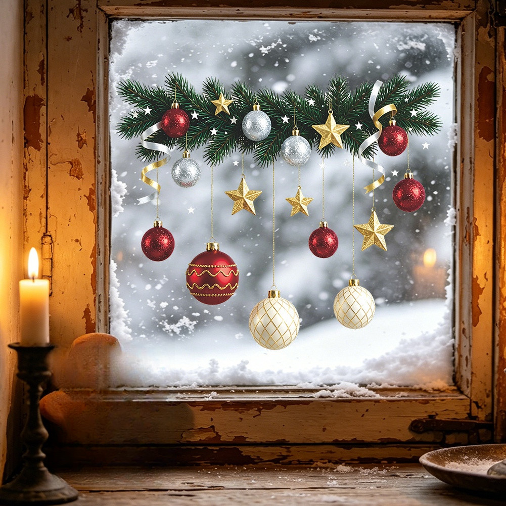 Christmas Tree Window Sticker for Glass For tile Metal 29/25cm 27/23cm