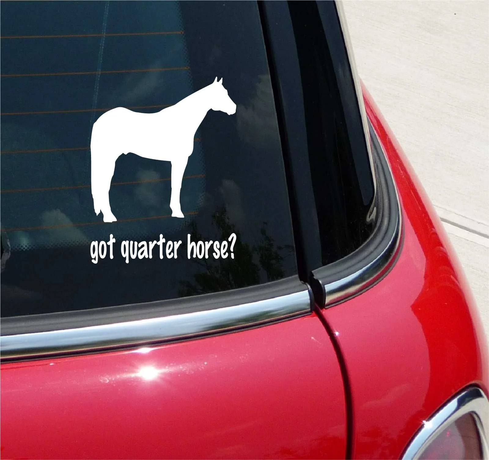 GOT QUARTER HORSE? HORSES RACING GRAPHIC DECAL STICKER ART CAR WALL DECOR