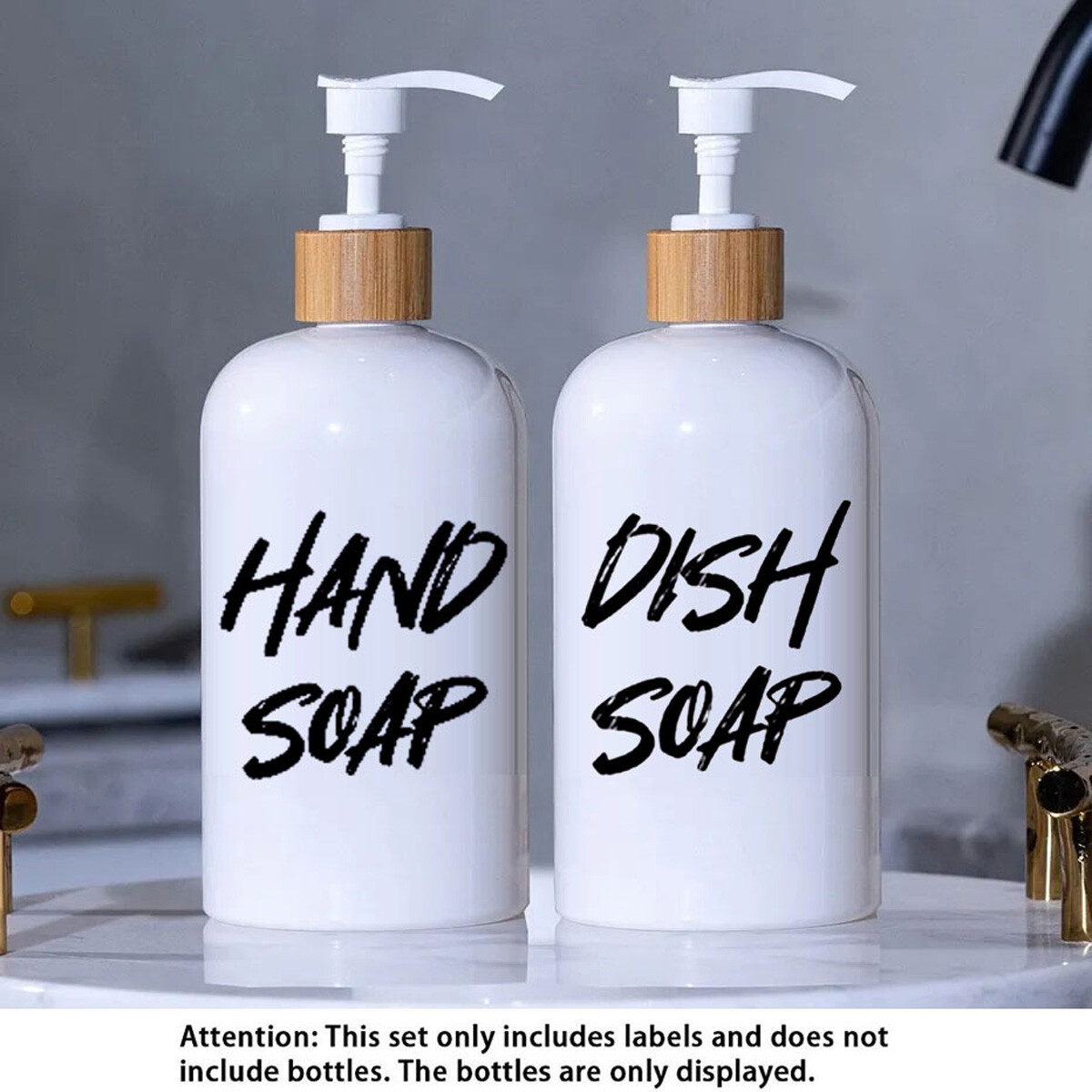 Shampoo Bottle Label Sticker Waterproof Body Wash Lotion Hand Dish Soap Decal
