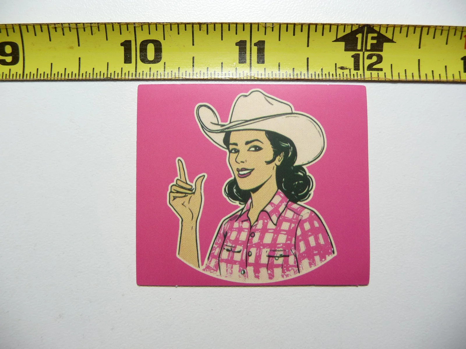 COWGIRL HAT JUST THOUGHT OF IT SMALL STICKER DECAL COUNTRY WESTERN THEME