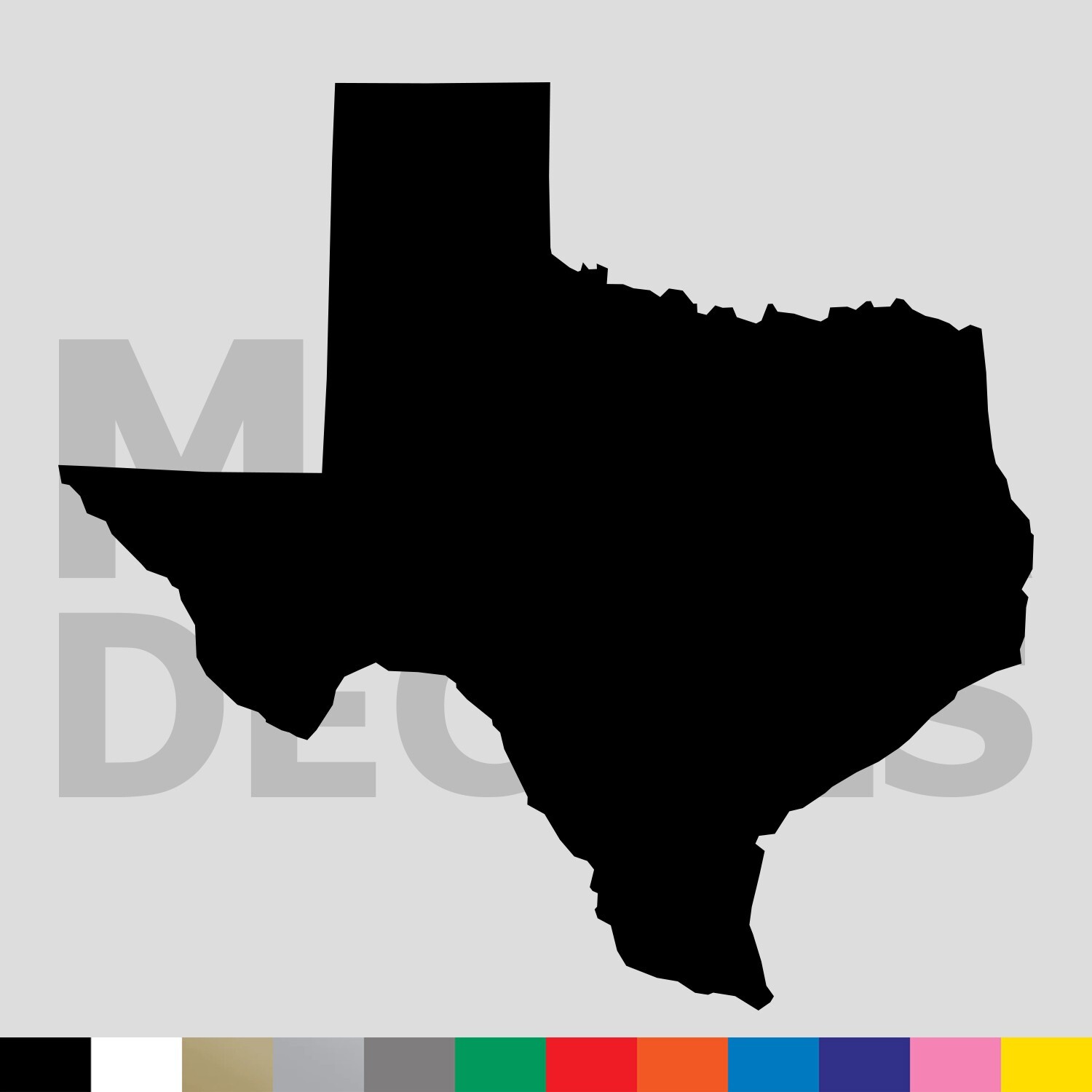Texas Vinyl Die Cut Decal Sticker – TX State Outline