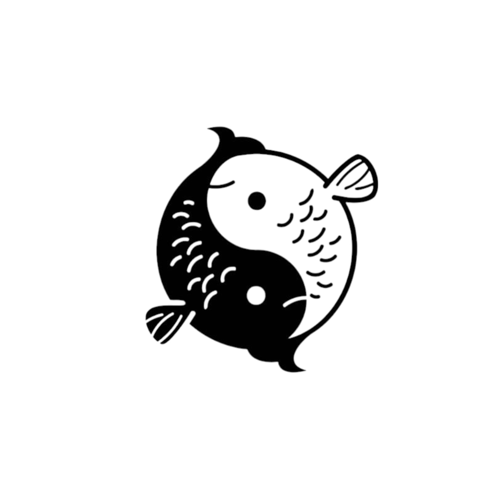 Yin Yang Fish Vinyl Decal Sticker -Multiple Colors & Sizes- FREE SHIPPING!