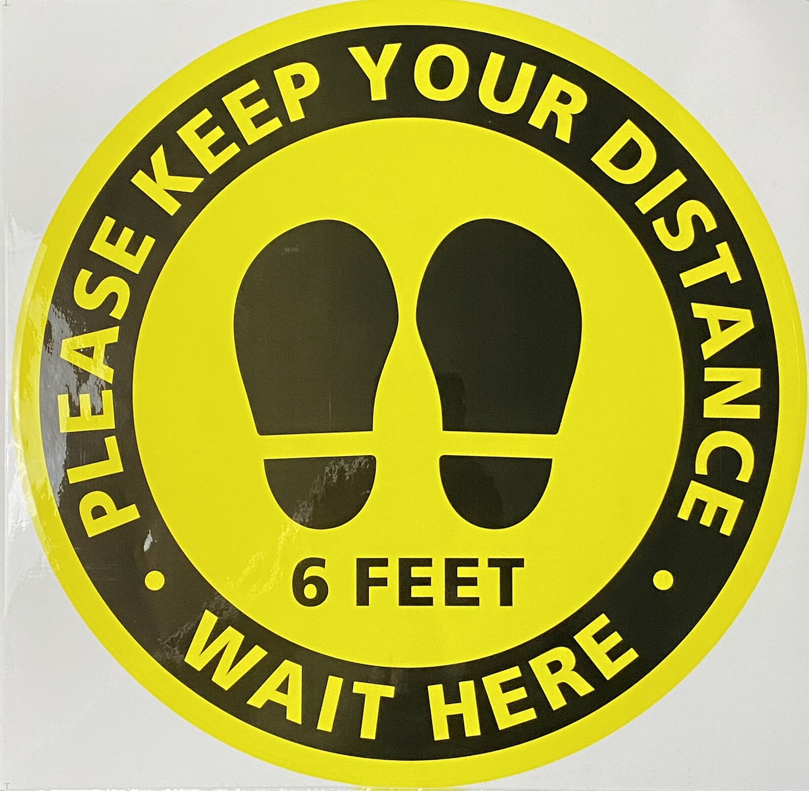 Package of 20 – 12" Social Distancing Floor Vinyl Decal Laminated